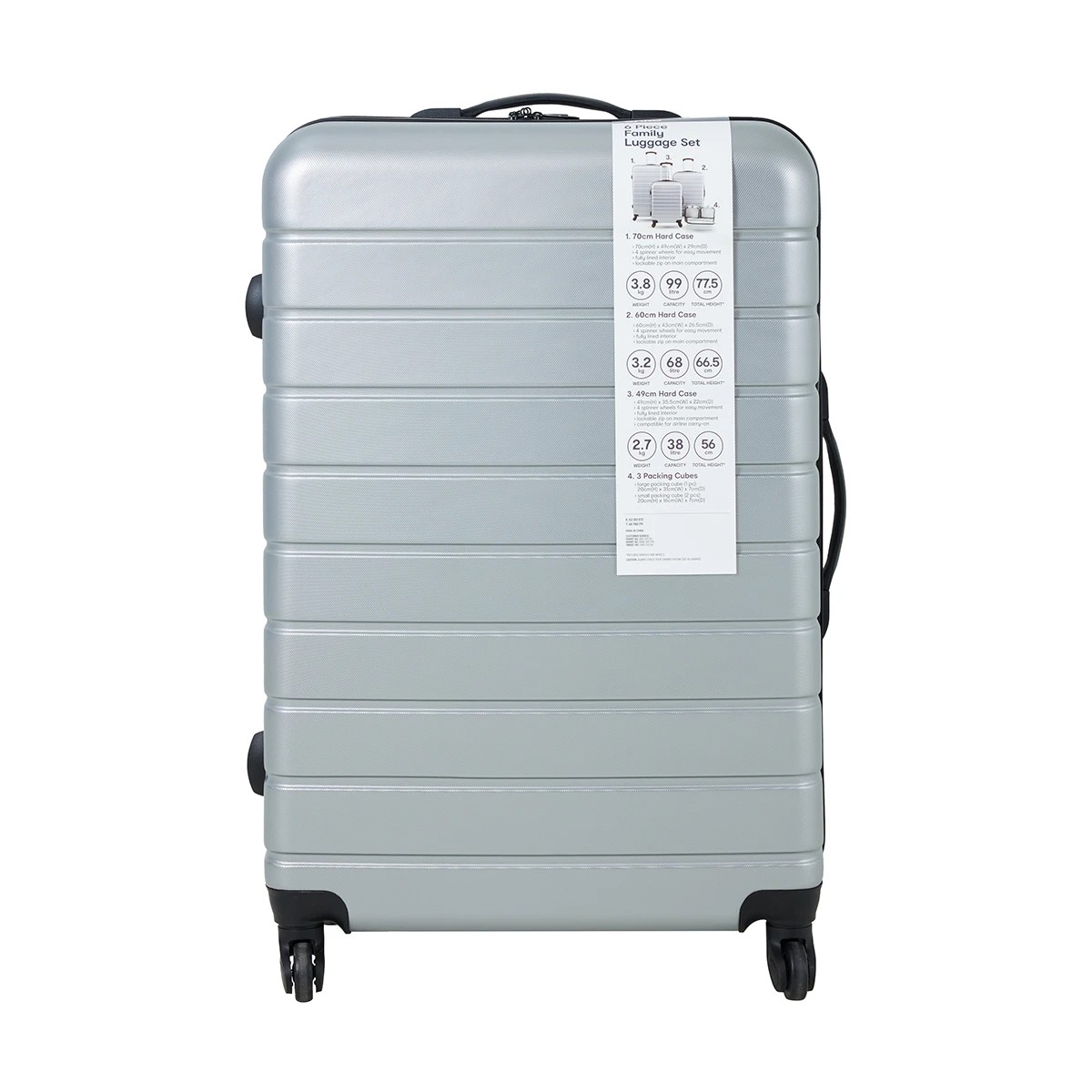 10 6 Piece Family Luggage Set - Silver, 10 of 10