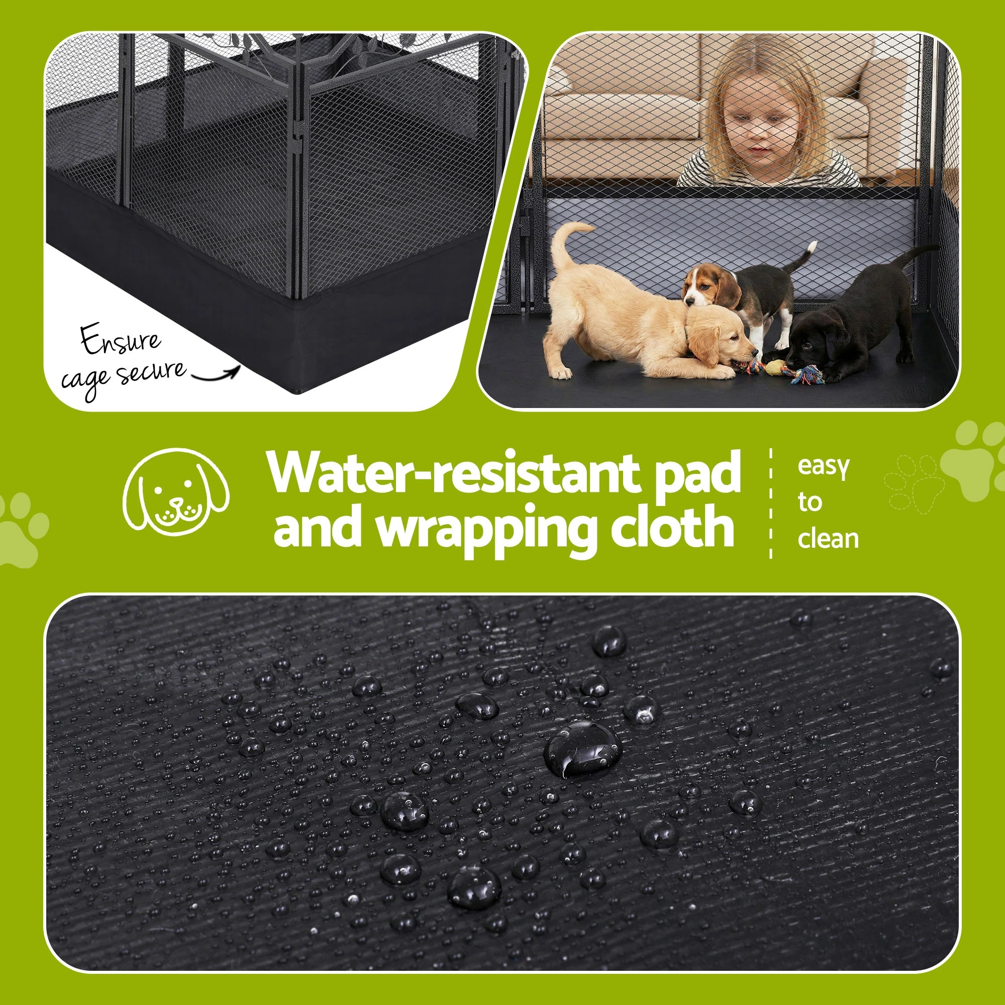 4 i.Pet Pet Dog Playpen Heavy-Duty Enclosure Multi-Configuration Indoor Outdoor - Black, 4 of 5