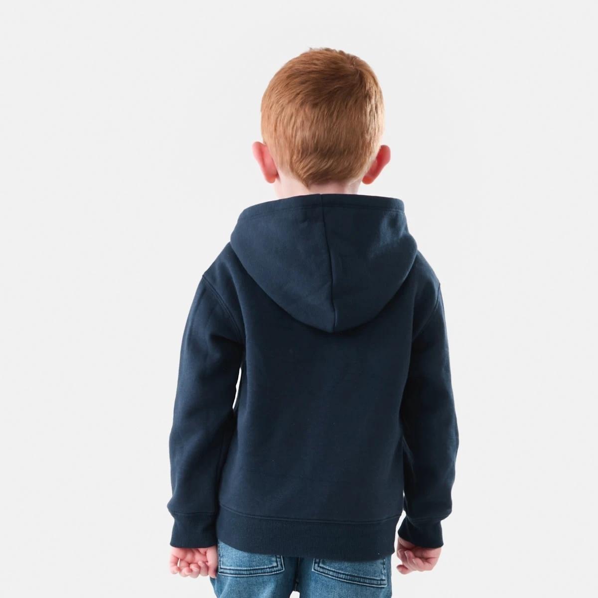 3 Plain Zip Through Hoodie Dress Navy, 3 of 10