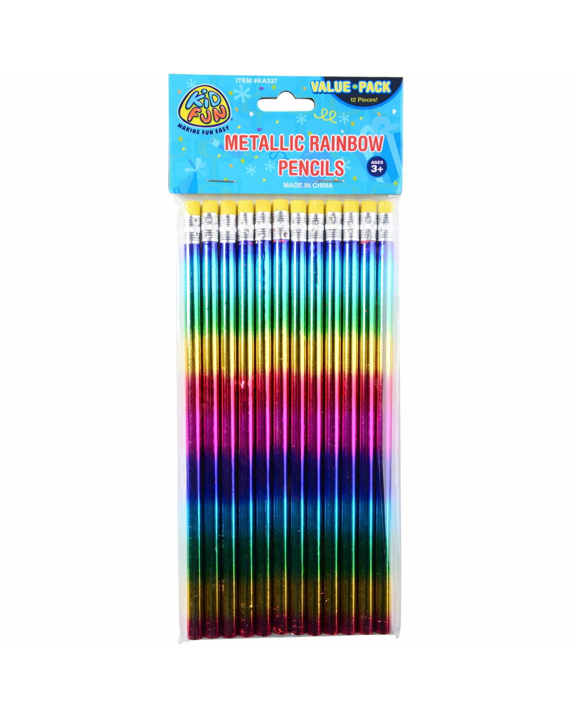 1 US Toy Rainbow Pencils Pack of 12 - Metallic, 1 of 1