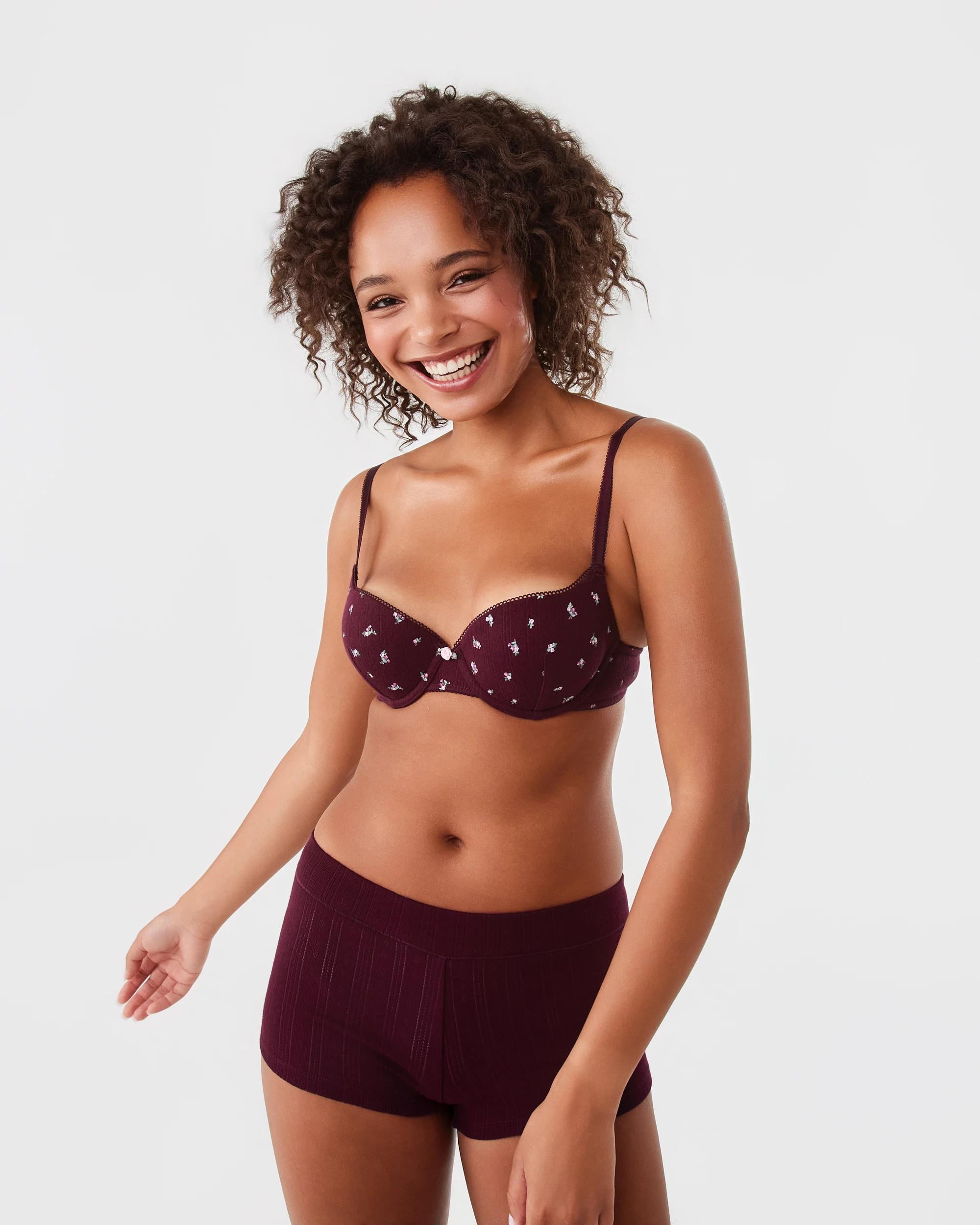 10 2 Pack Pointelle Print Push-Up Bra Vlvt Ditsy, 10 of 10