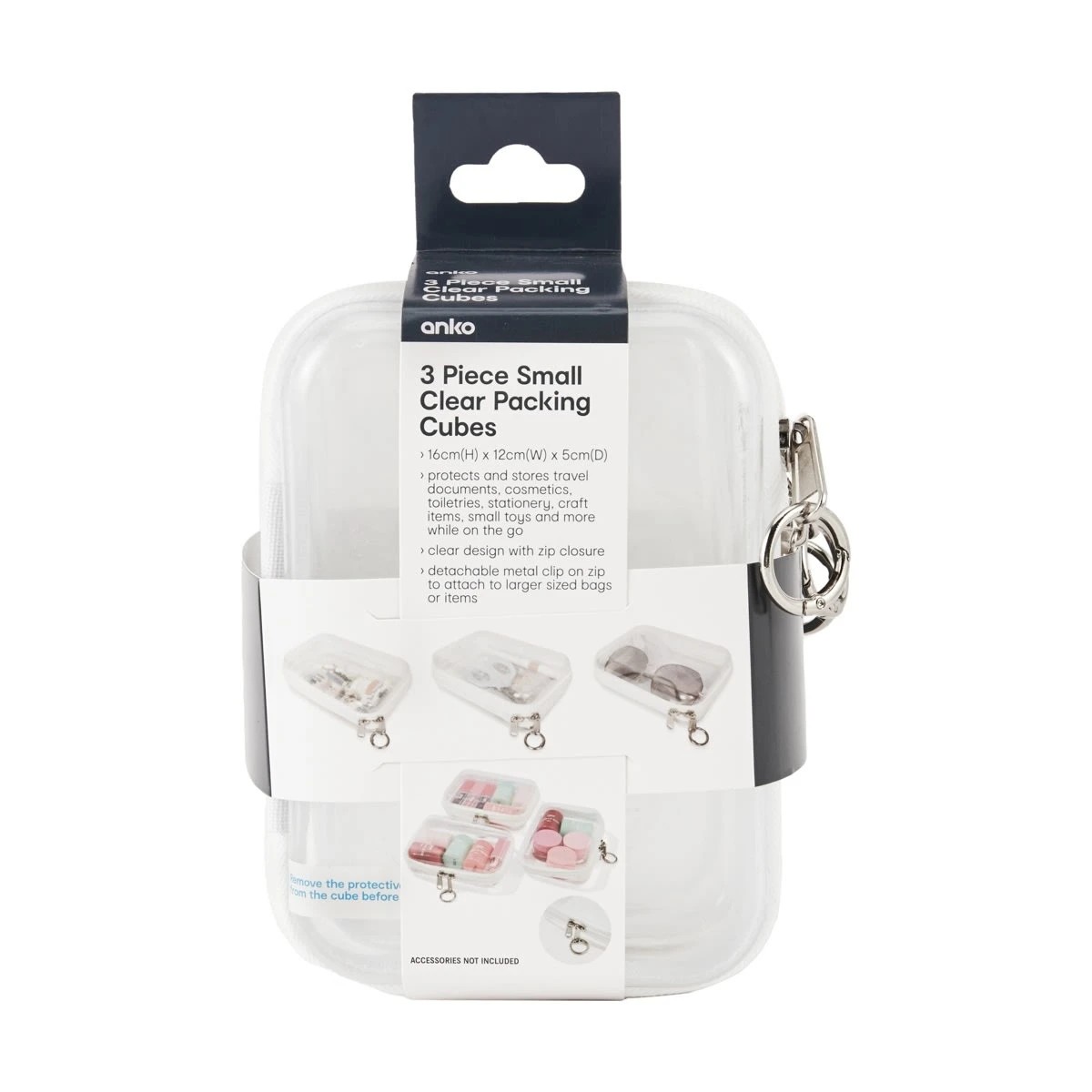 8 3 Piece Small Clear Packing Cubes, 8 of 8