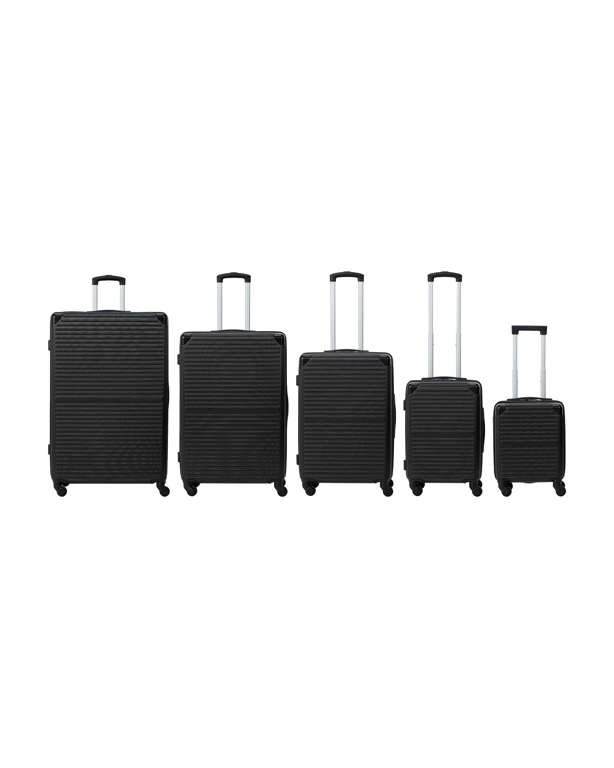 4 5 Piece Hard Case Set - Black, 4 of 9