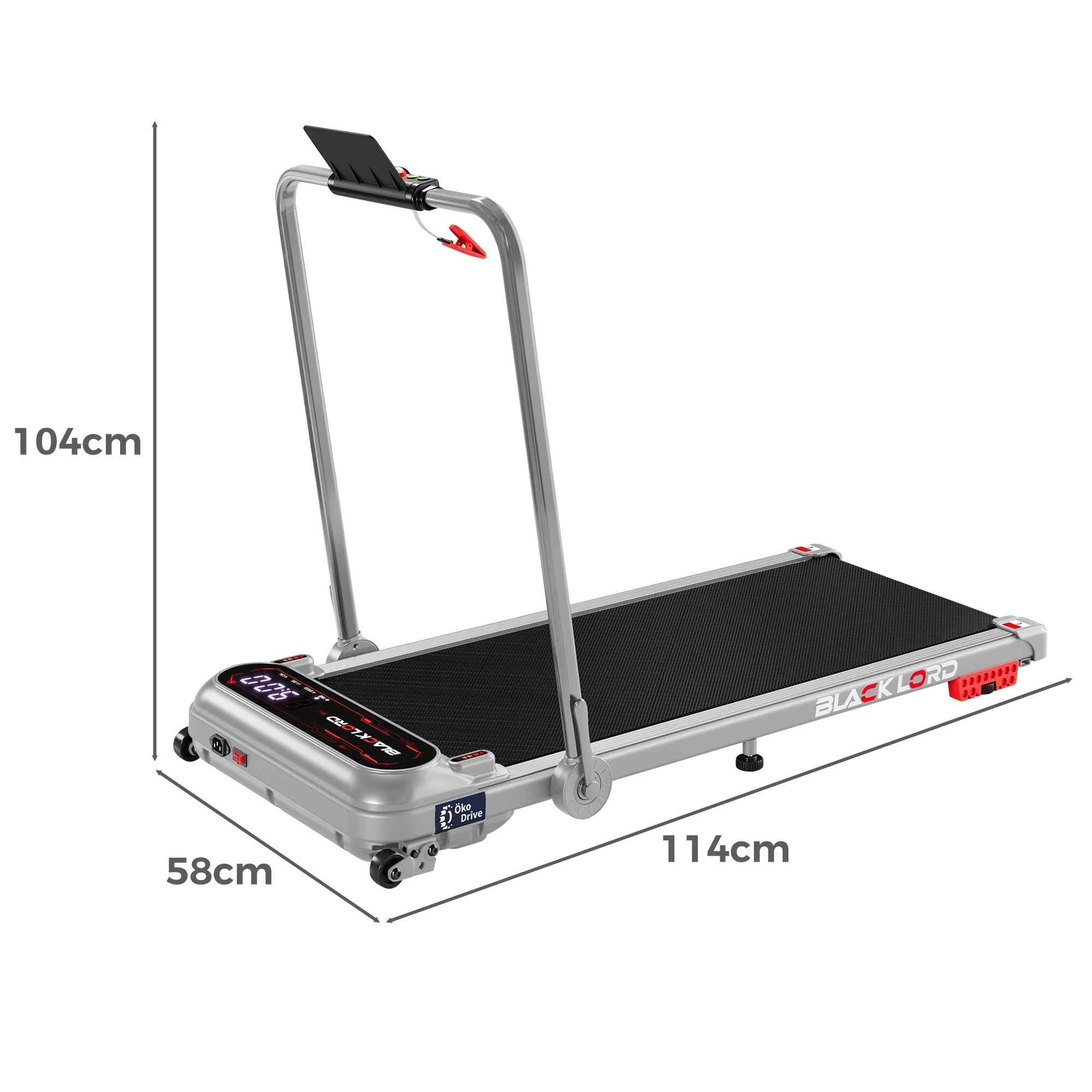 3 Black Lord Treadmill Electric Walking Pad Incline Shock Absorbers Foldable - Silver, 3 of 10