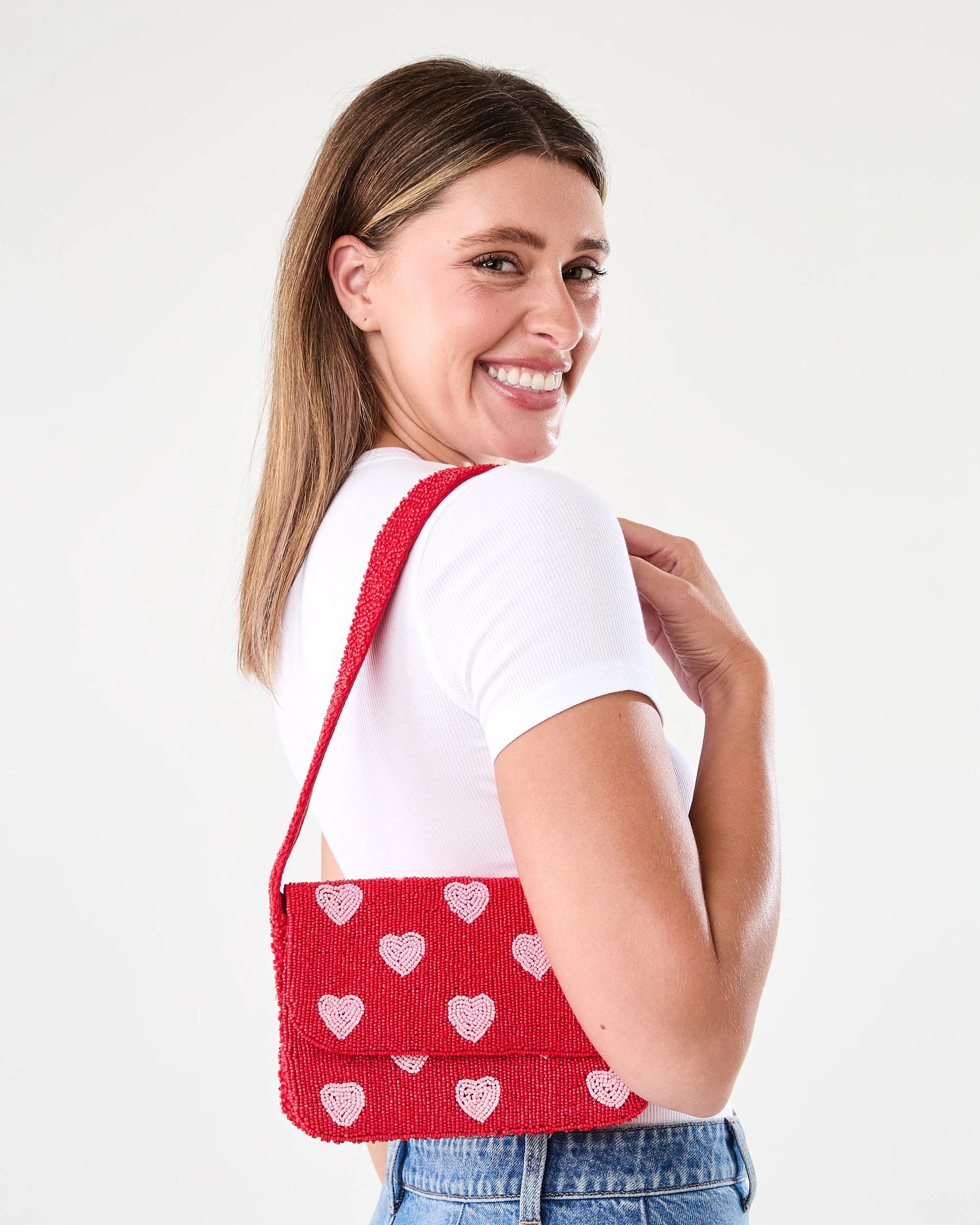 4 Beaded Shoulder Bag Hearts, 4 of 6