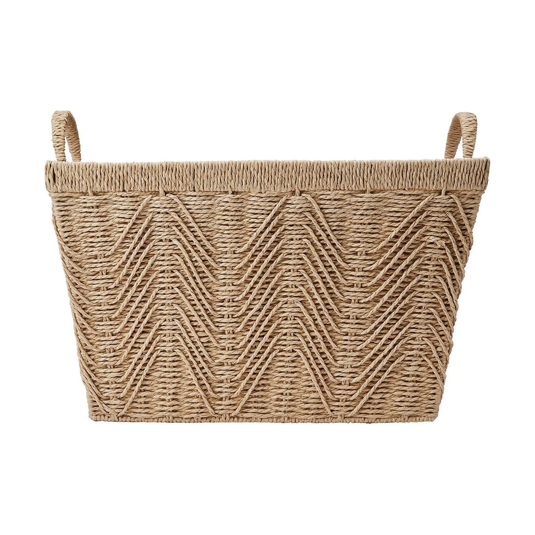 3 Rectangle Herringbone Paper Rope Basket - Natural, 3 of 7