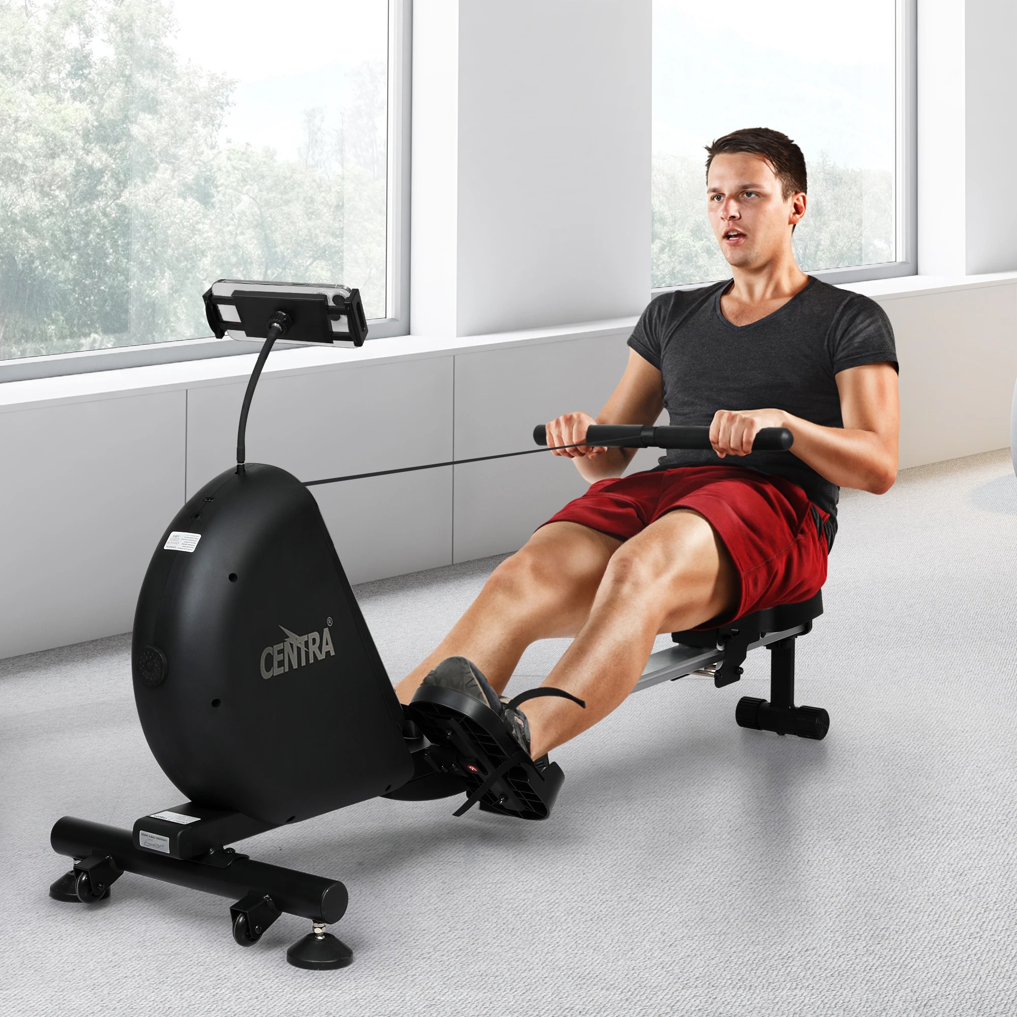 8 Centra Magnetic Rowing Machine Electric Telescopic Track Face Control Resistant, 8 of 9