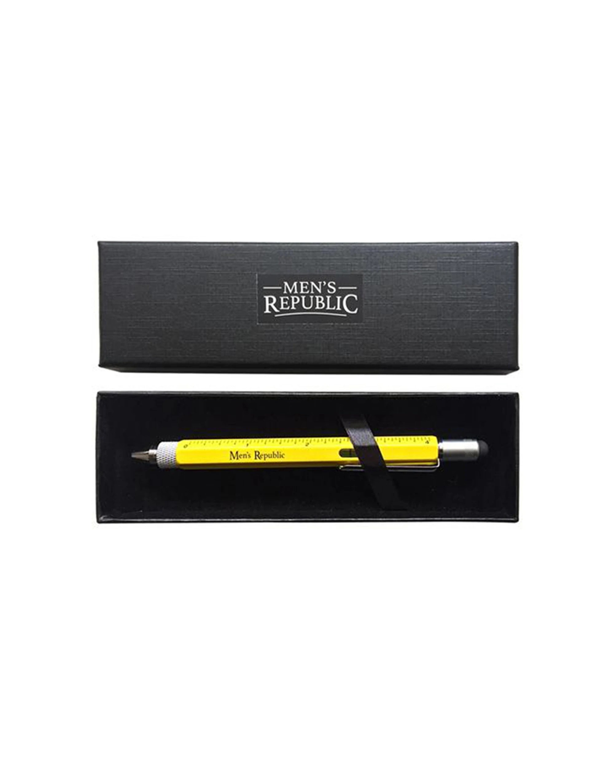 3 Men's Republic Stylus Pen Pocket Tool 9-in-1 Functions - Yellow, 3 of 5