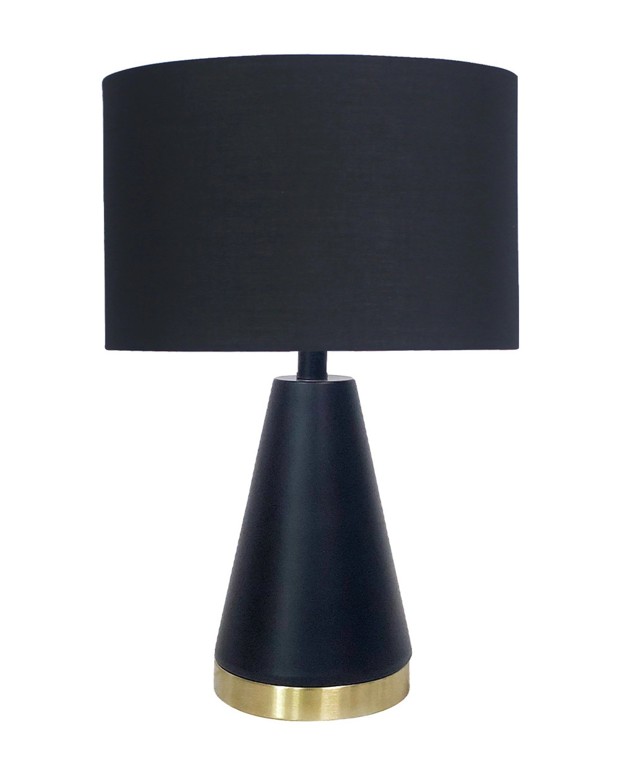 1 Sarantino Metal Table Lamp In Black And Gold, 1 of 10