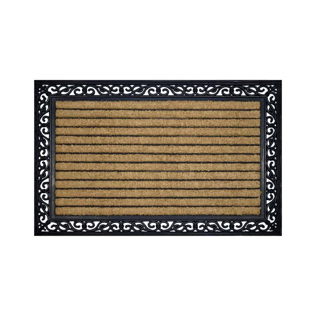 3 Solemate Rubber Coir Ribbed Large 120x76cm Functional Outdoor Front Doormat
 - Brown, 3 of 3