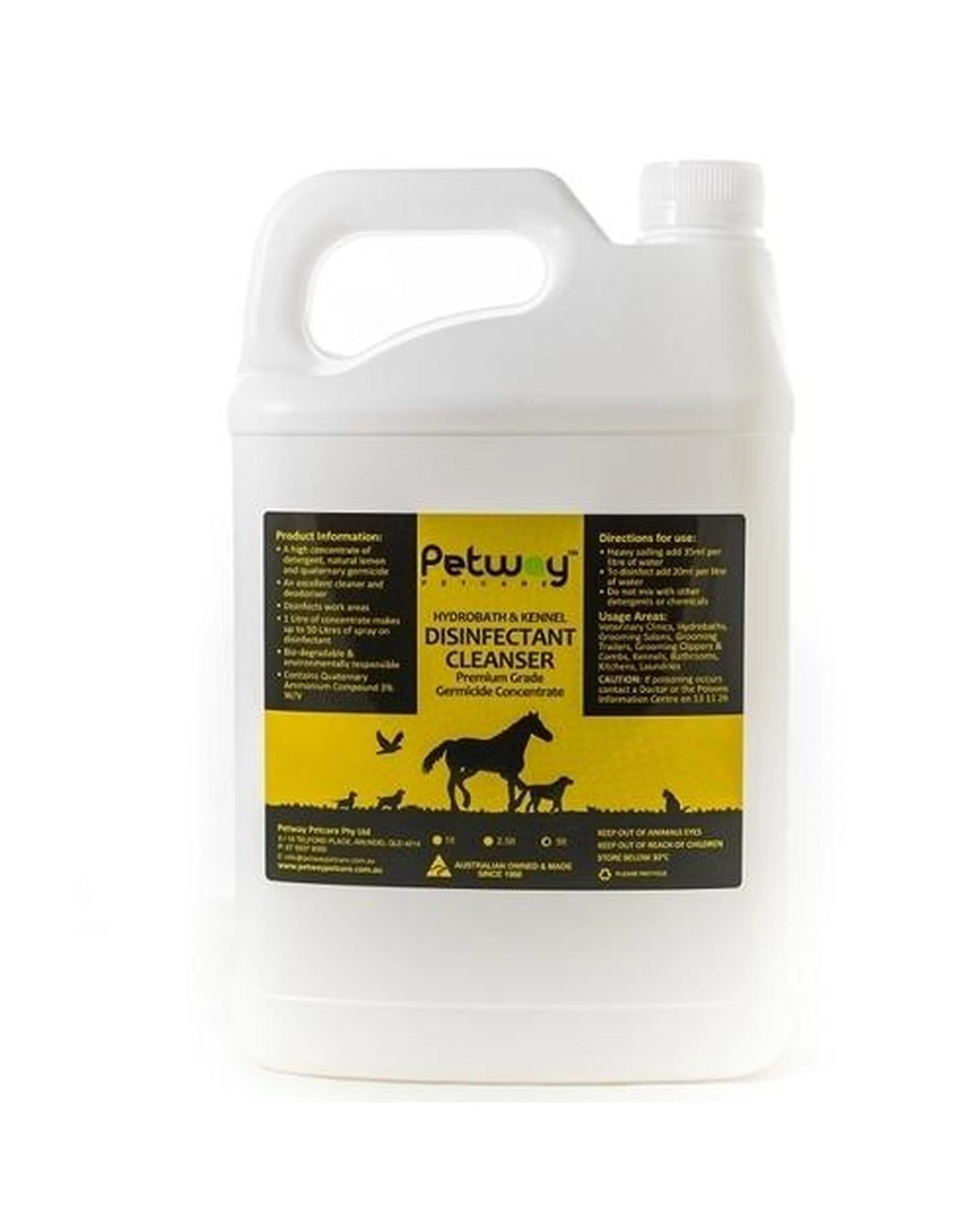 1 Petway Petcare Disinfectant Cleanser Germicide Concentrate Great for Kennels 5L, 1 of 1