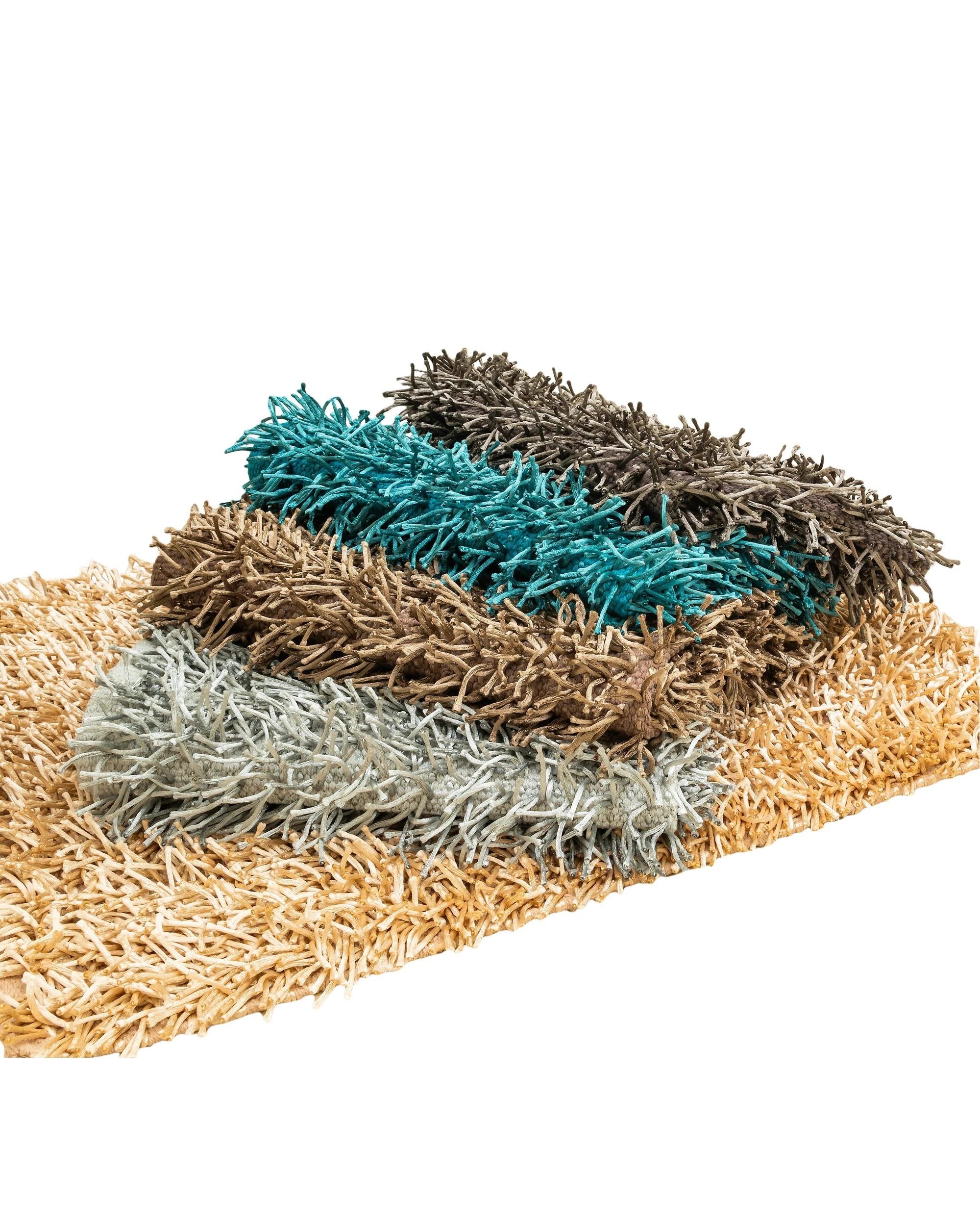 4 La Grace Home Luxury High Pile Soft Non Slip Bath Mat - Silver, 4 of 6