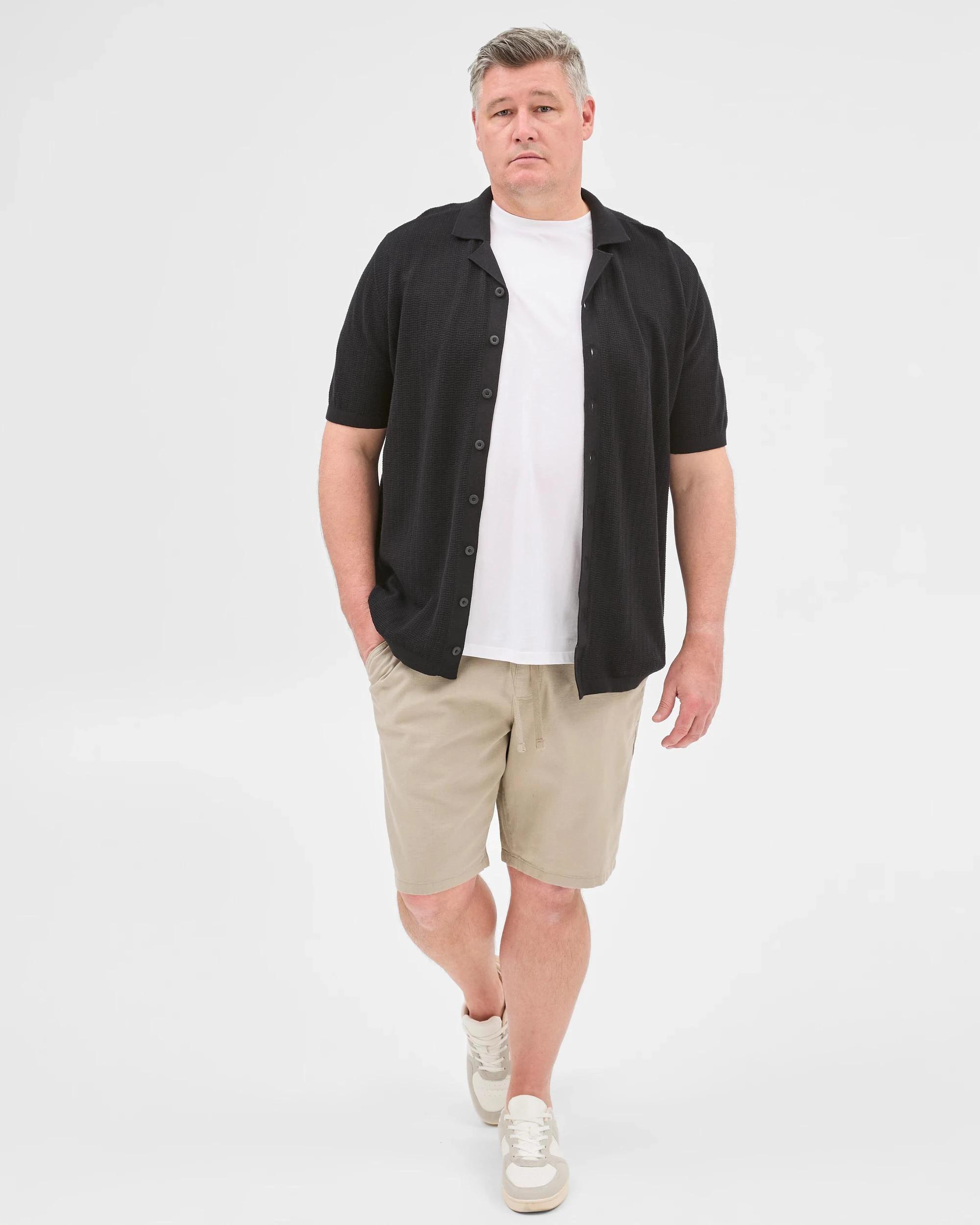 3 Target Man Plus Plus Size Australian Cotton Textured Shorts FOG, 3 of 6