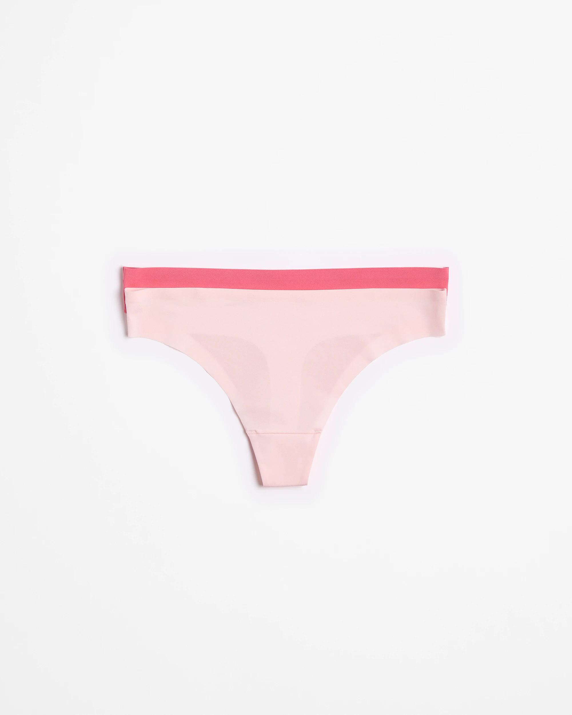 1 Target Woman Womens Bonded No Show G-String Briefs 2 Pack DOVE/POT POURRI, 1 of 3