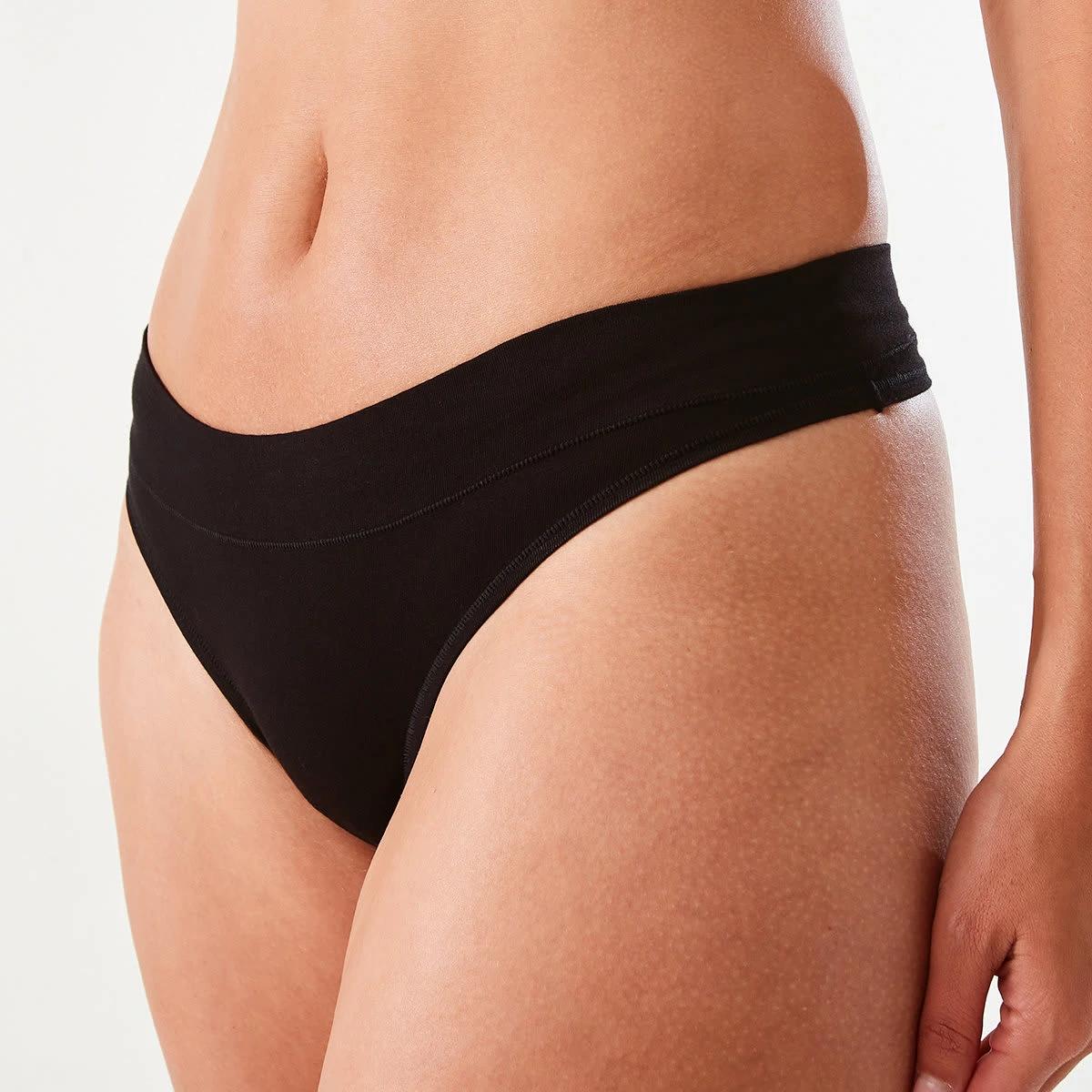 5 3 Pack Bamboo Blend G-String Briefs BLACK, 5 of 7