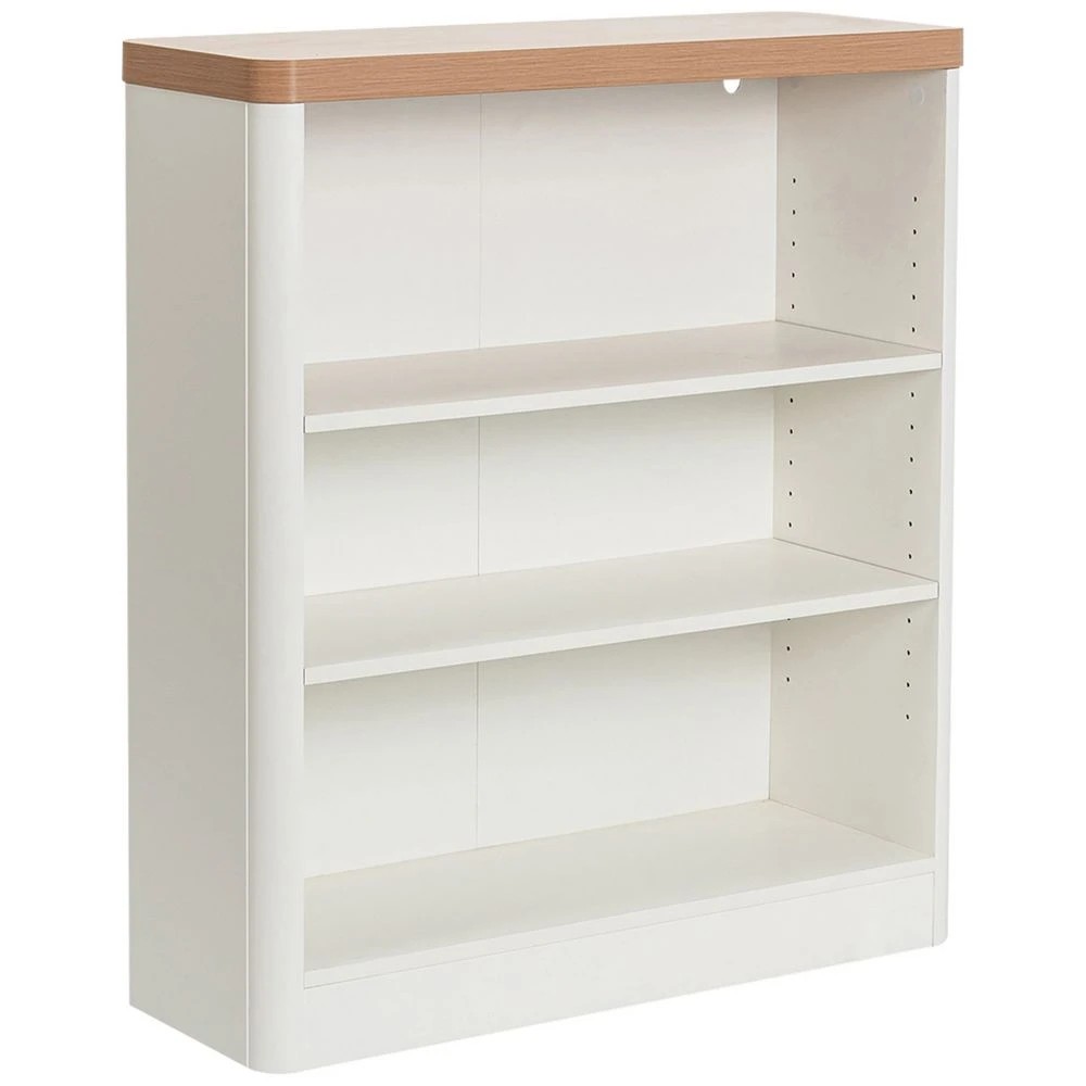 1 Marstand Bookcase 900mm Oak and White  Shelves Home Office Storage, 1 of 8
