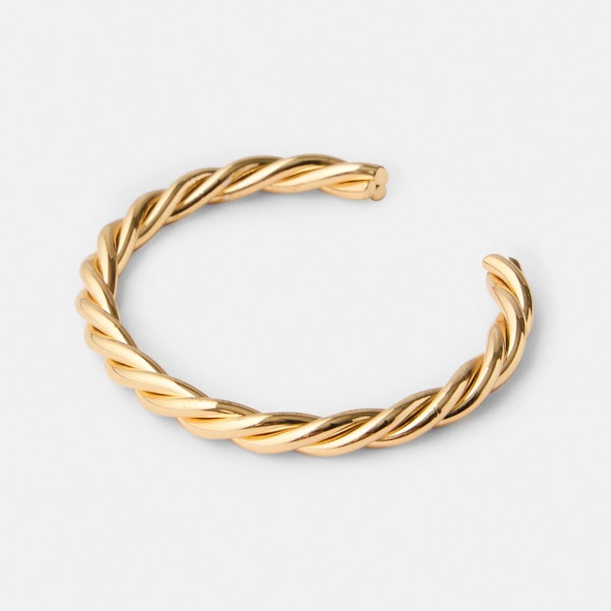 2 Twist Cuff Bracelet - Gold Tone Gold, 2 of 4