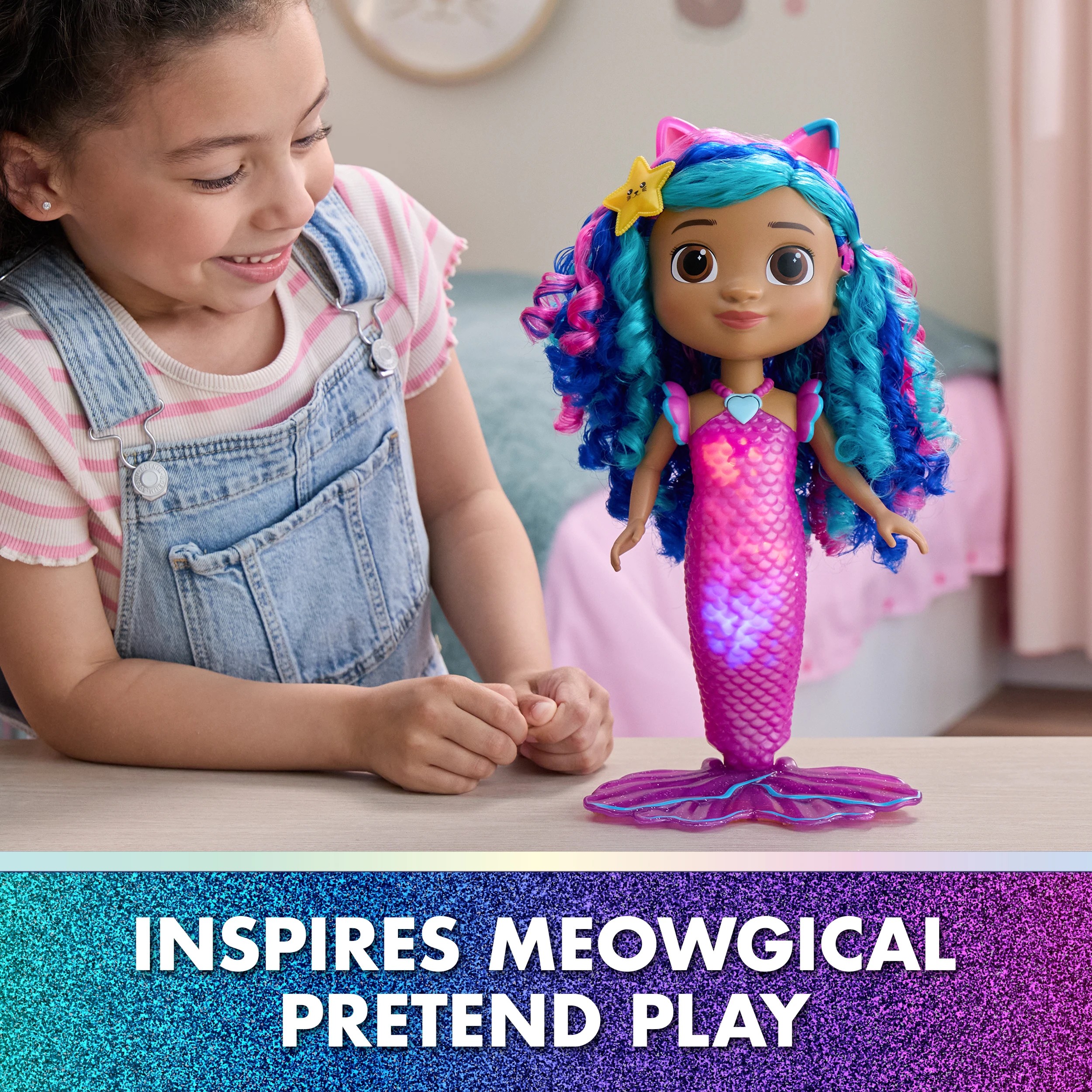 8 Gabby's Dollhouse: The Movie: Sing and Shine Mermaid Gabby, 8 of 10