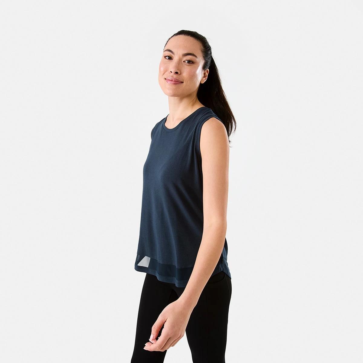 2 Active Womens Sleeveless Mesh Tank SKY CAPTAIN, 2 of 6