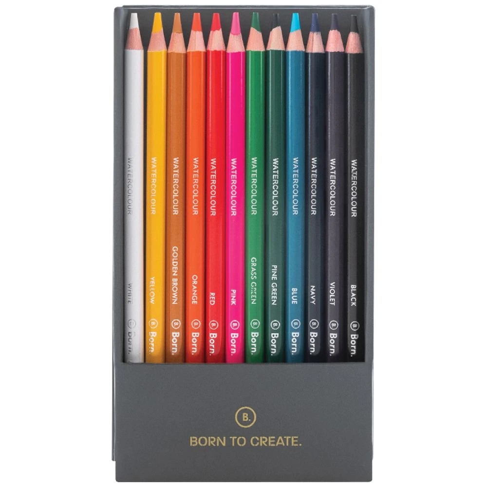 3 Born Premium Watercolour Pencils 12 Pack, 3 of 4