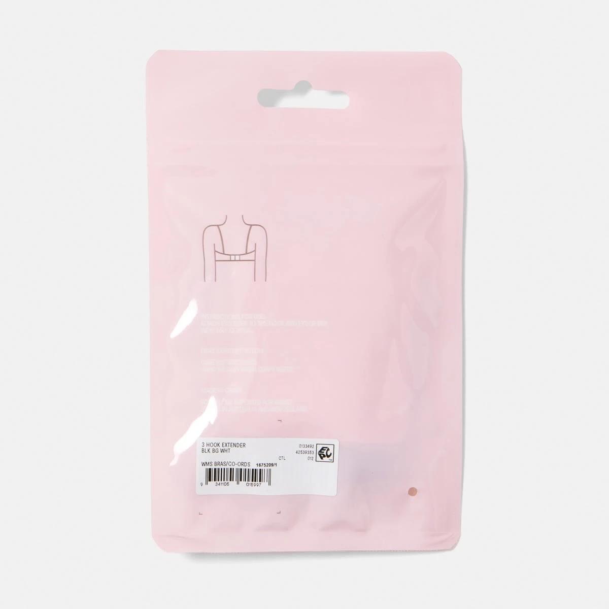 4 3 Pack 3-Hook Bra Extender BLACK, BEIGE, WHITE, 4 of 4