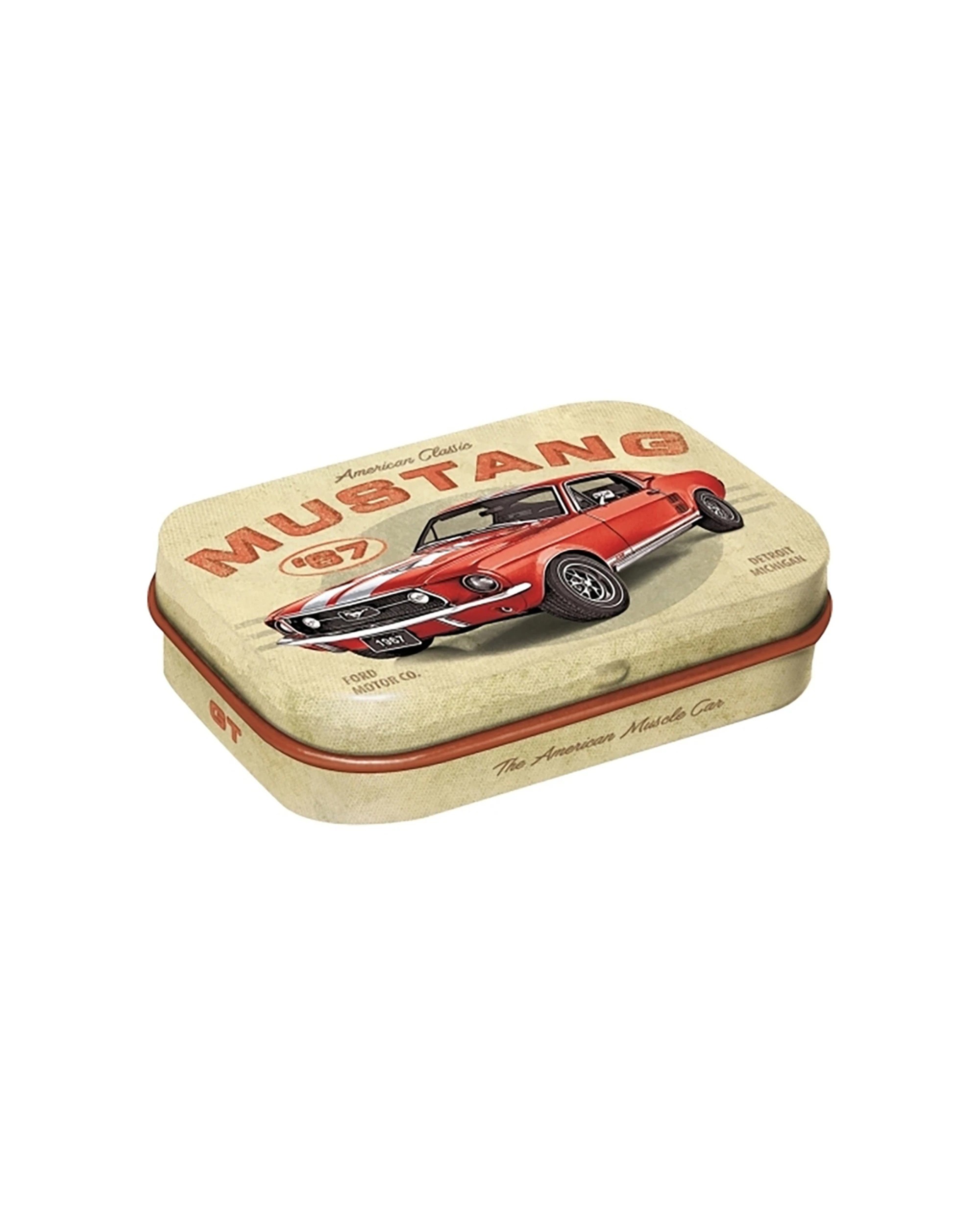 2 Nostalgic-Art 4PK Pocket Box with Mints - Ford Mustang GT 1967 Red - Beige, 2 of 2