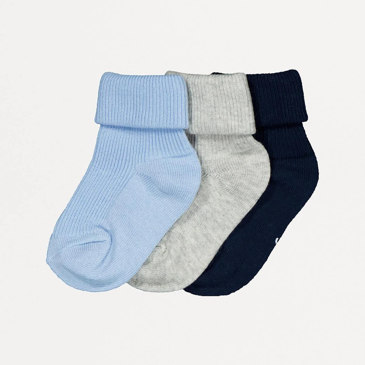 1 3 Pack Tiny Toes Socks TINY TOES BLUE, 1 of 3