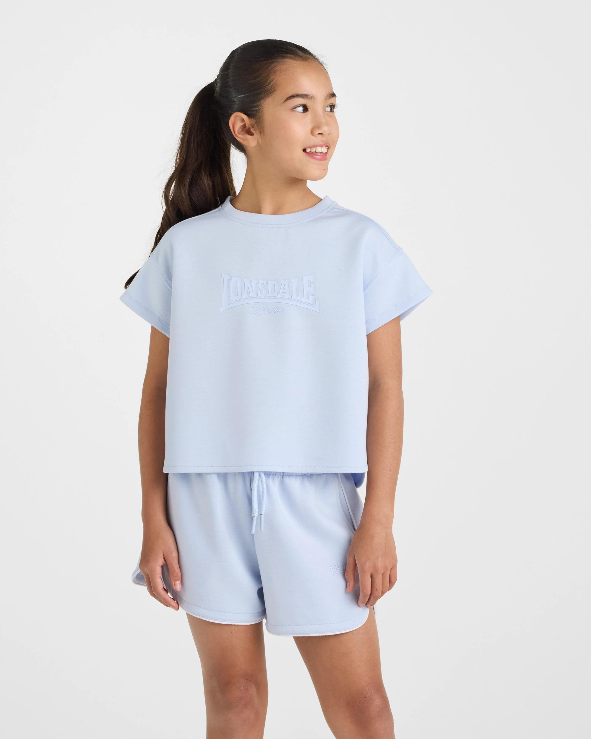 1 Lonsdale London Kids Piped T-Shirt BLUE, 1 of 5