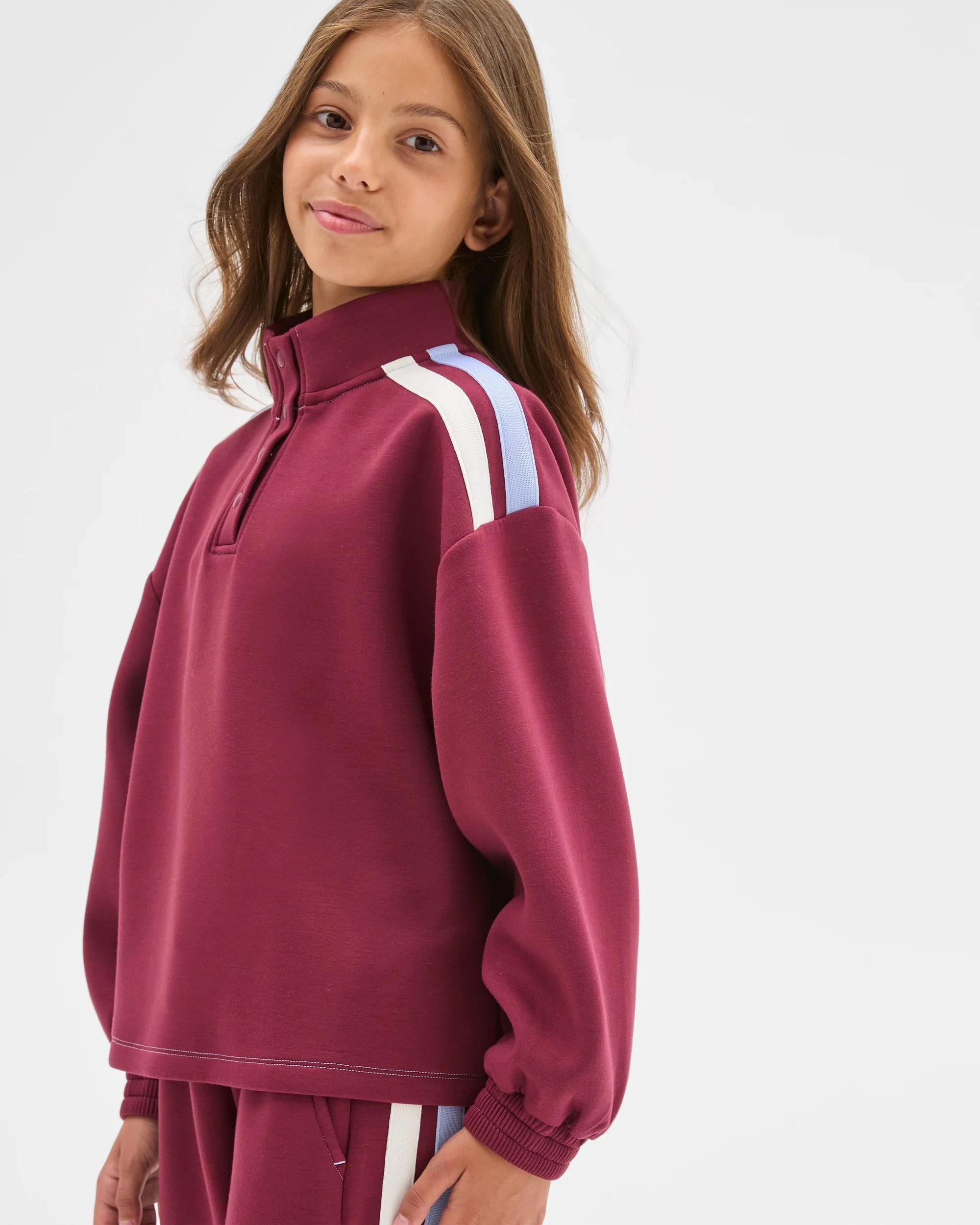 3 Target Kids Scuba Fleece Balloon Sleeve Jumper BURGUNDY, 3 of 8