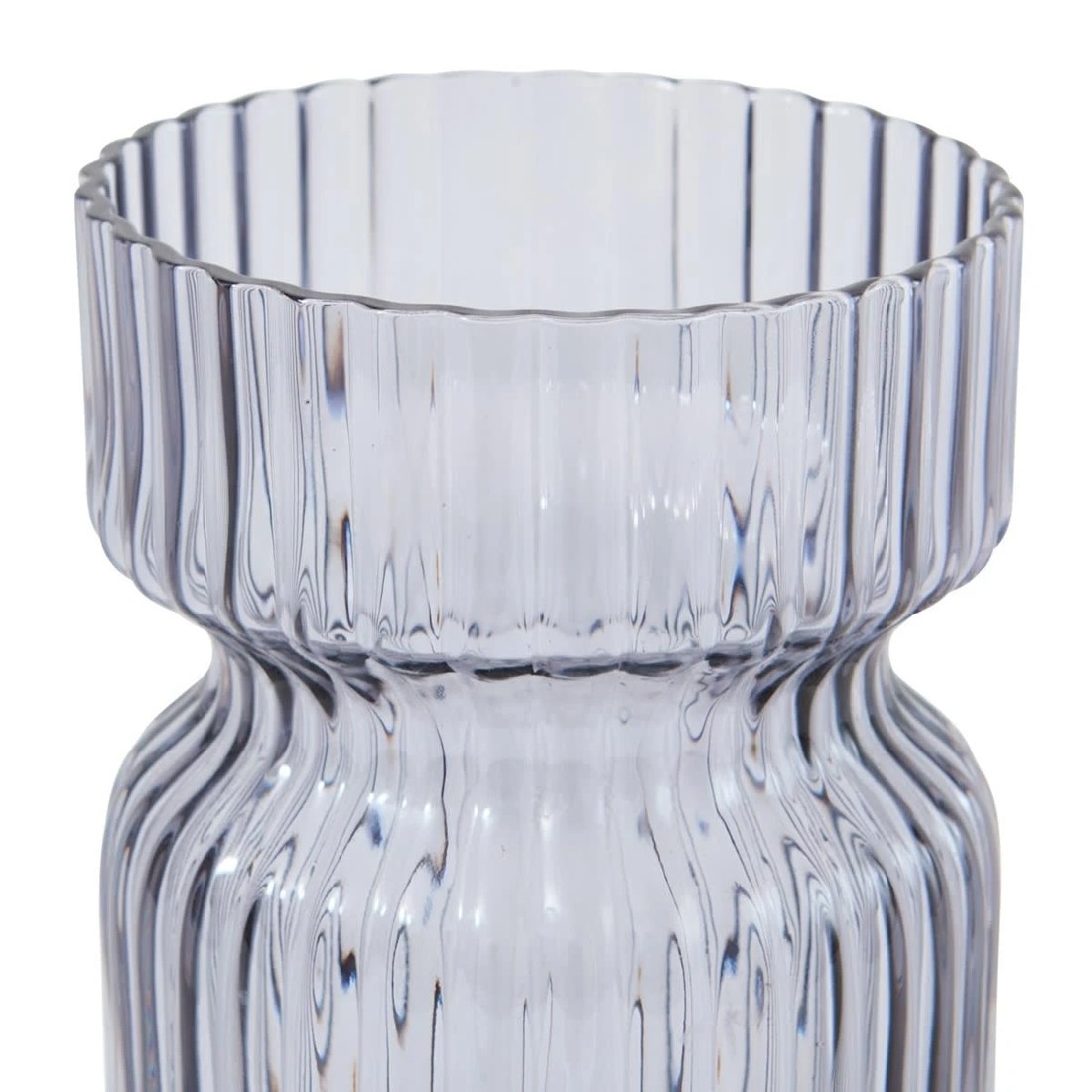 4 Ribbed Black Glass Vase, 4 of 5