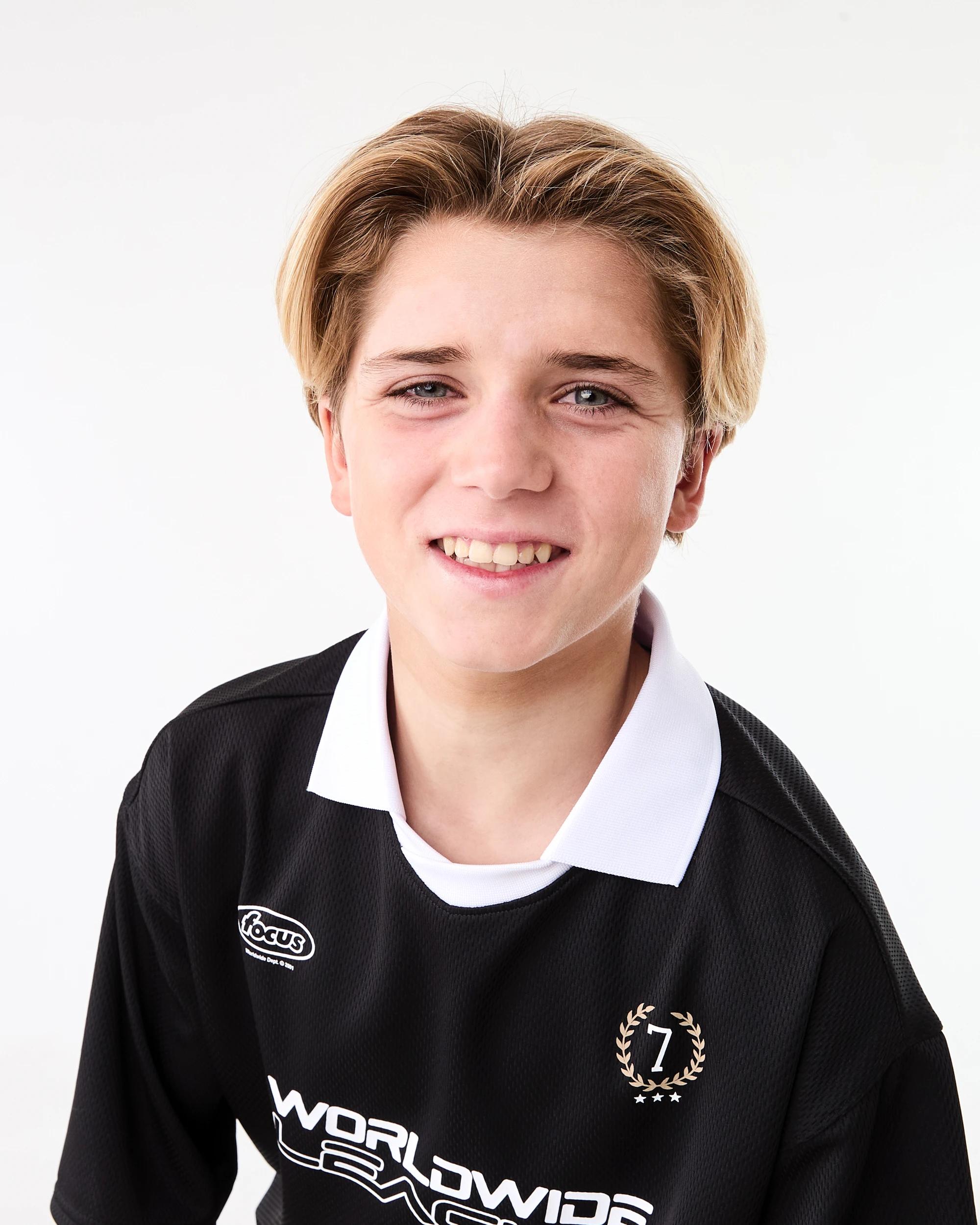 3 Short Sleeve Mesh Collar T-shirt Blk Varsit, 3 of 7