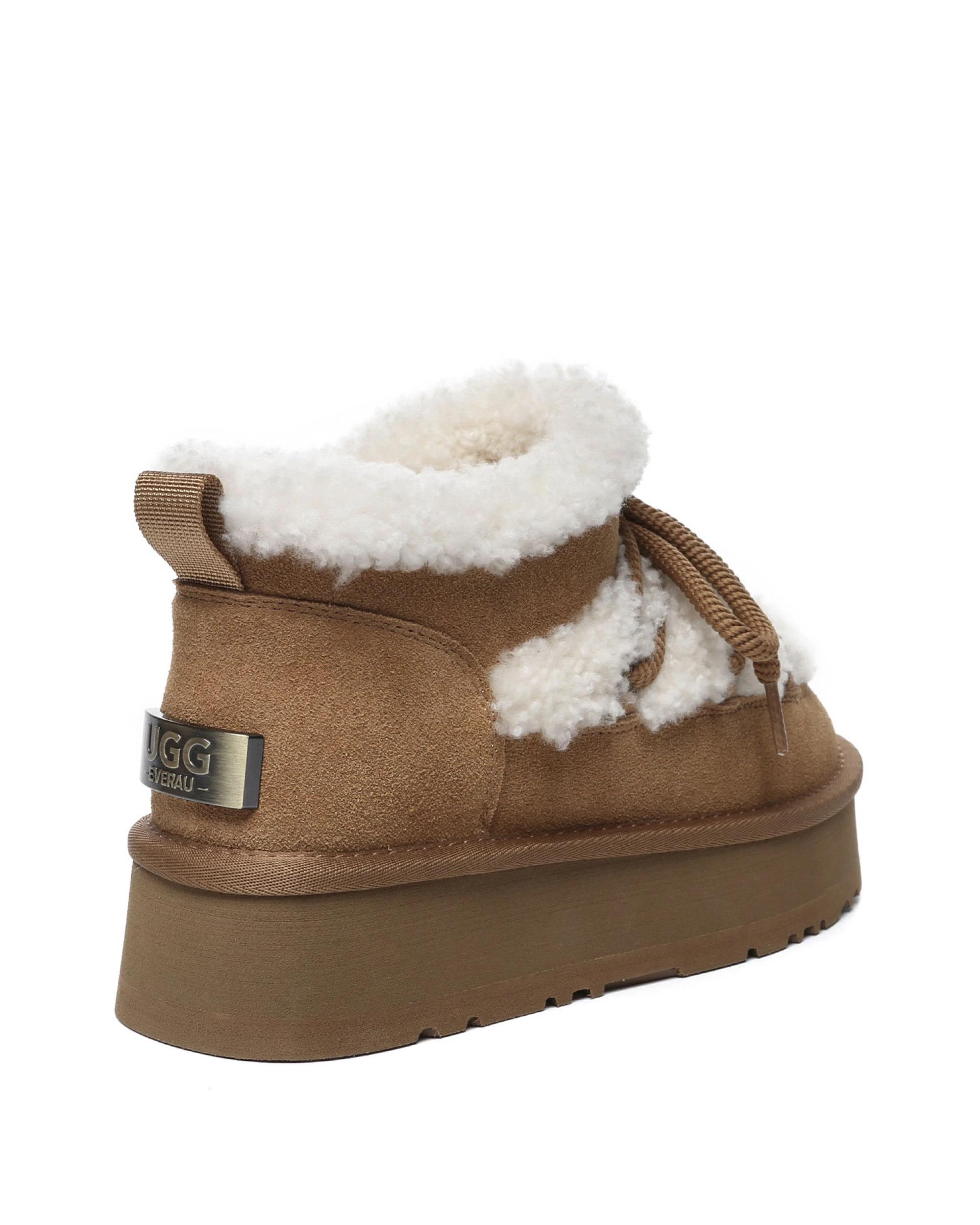 3 Everau Mini Carmen Platform Boots CHESTNUT, 3 of 5