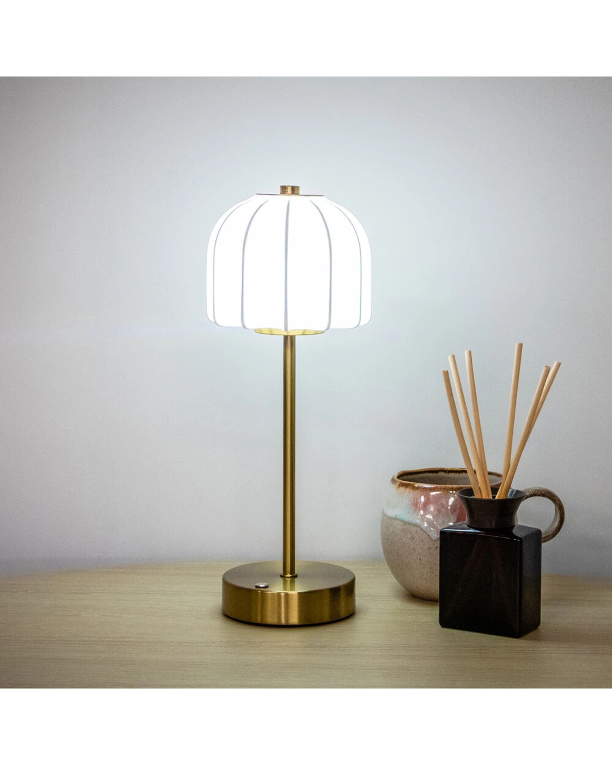 7 Boyle Rechargeable LED Table Lamp Silk Umbrella Shade Adjustable Lighting - Multi, 7 of 9