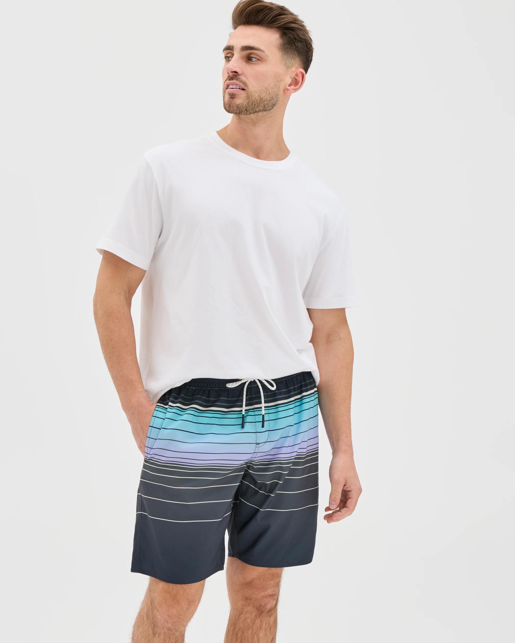 2 Target Man Panelled Swim Boardshorts AQUA, 2 of 7
