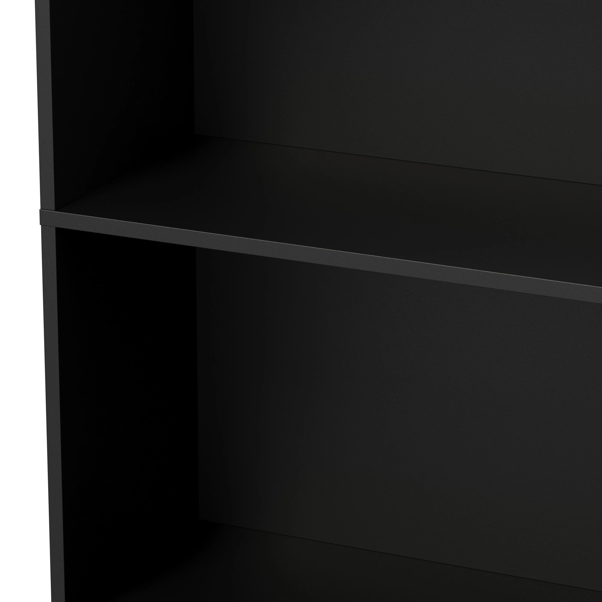 8 Oikiture Tall Bookcase Display Shelf 2 Door Adjustable Storage Cabinet - Black, 8 of 8