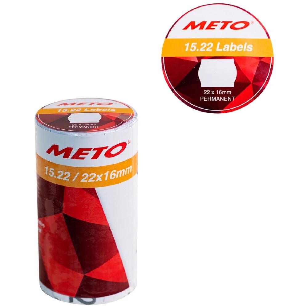 2 Meto 2 Line Series Labels Permanent White 5 Pack, 2 of 2