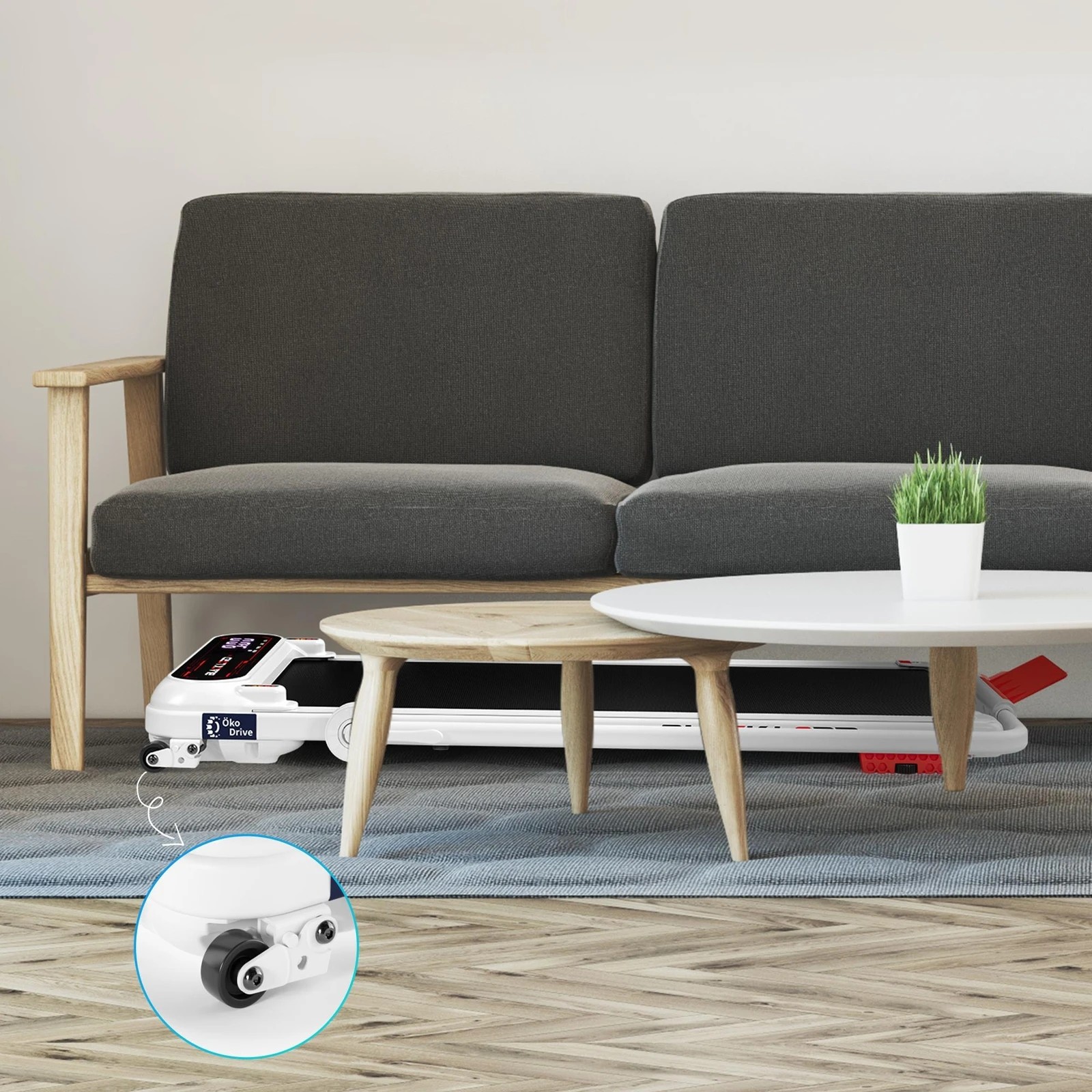 9 Black Lord Treadmill Walking Pad Folding Incline Shock Absorbers 390mm - White, 9 of 10