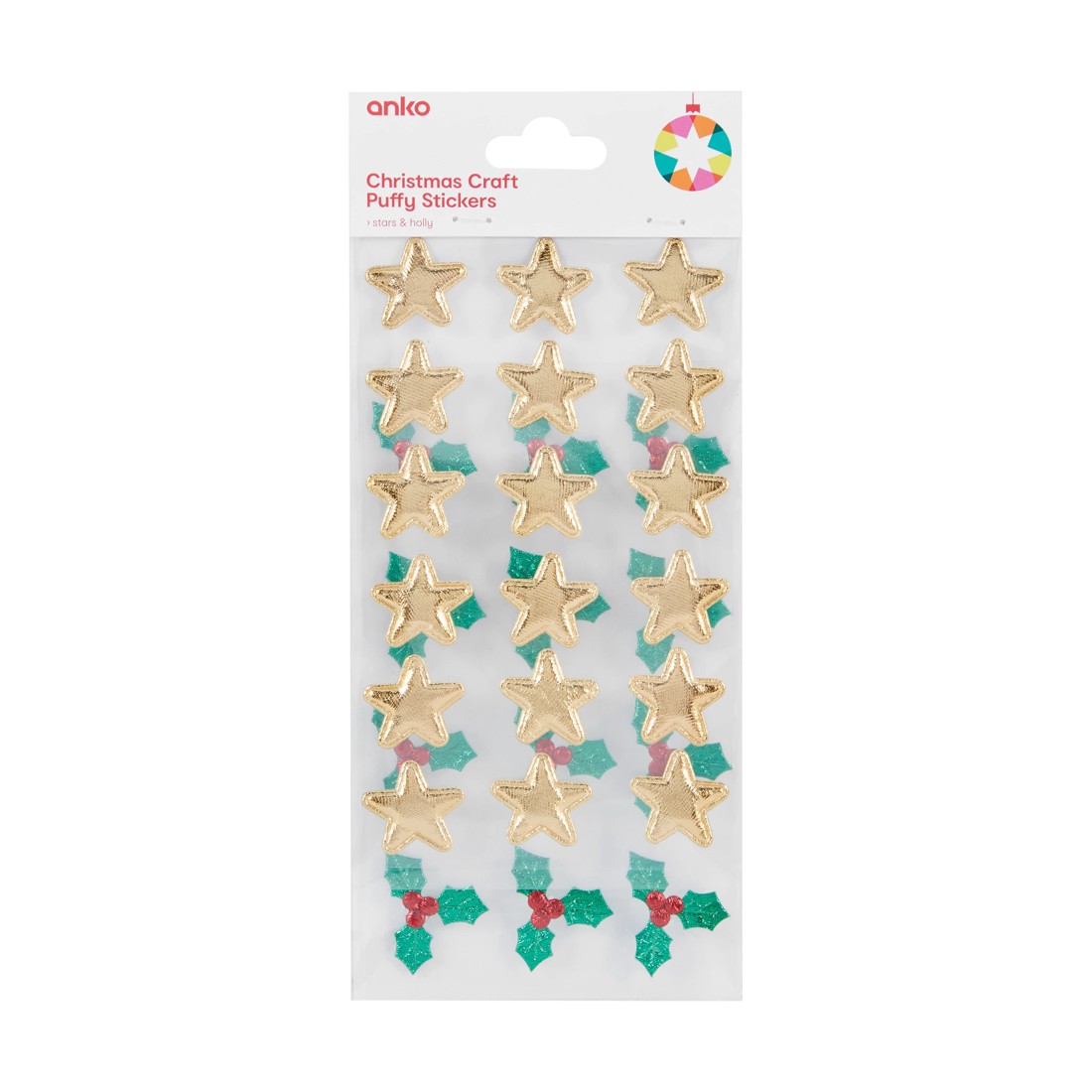 1 Christmas Craft Puffy Stickers, 1 of 3