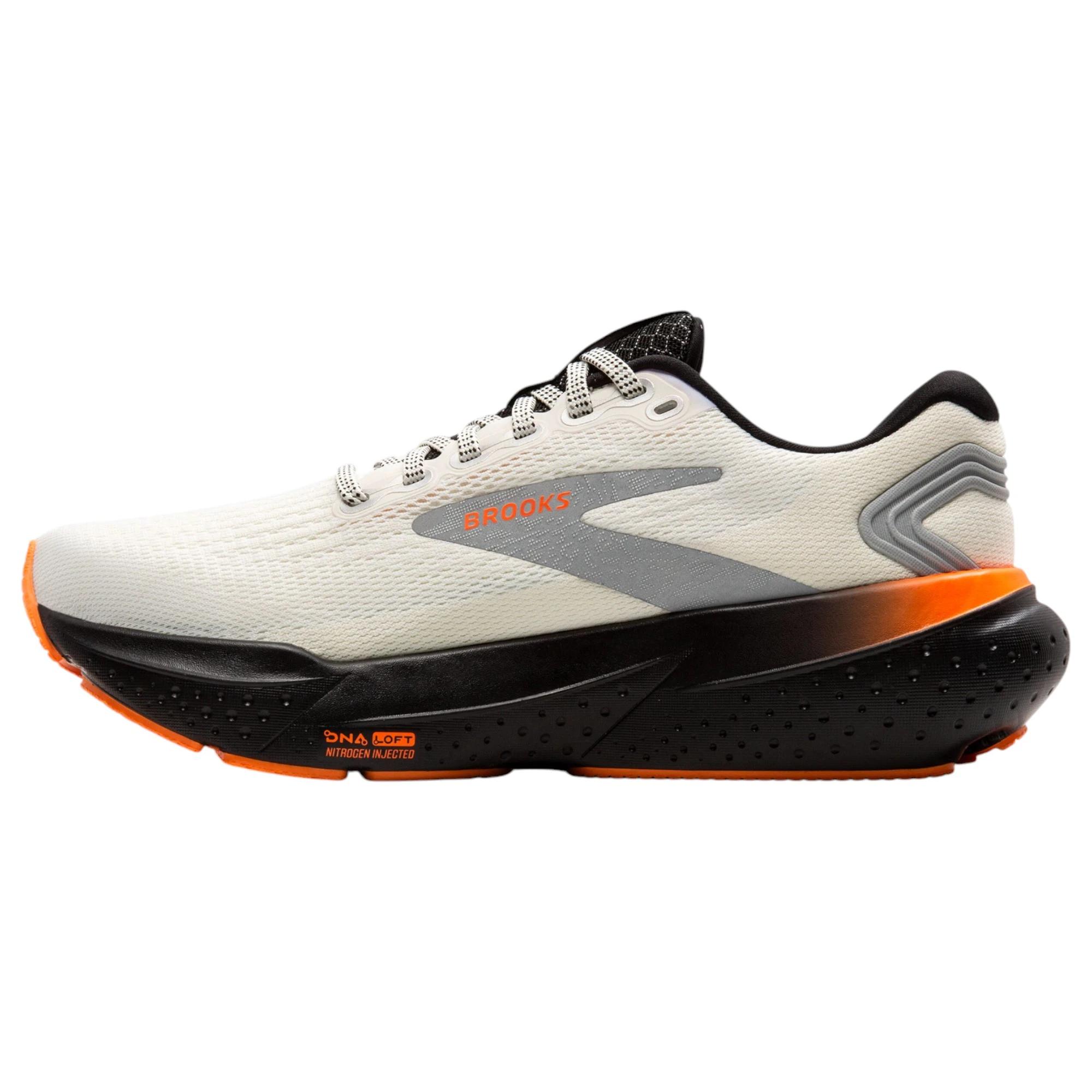 2 Brooks Womens Glycerin 21 Athletic Running Shoes ECRU/ORANGE/BLACK, 2 of 7