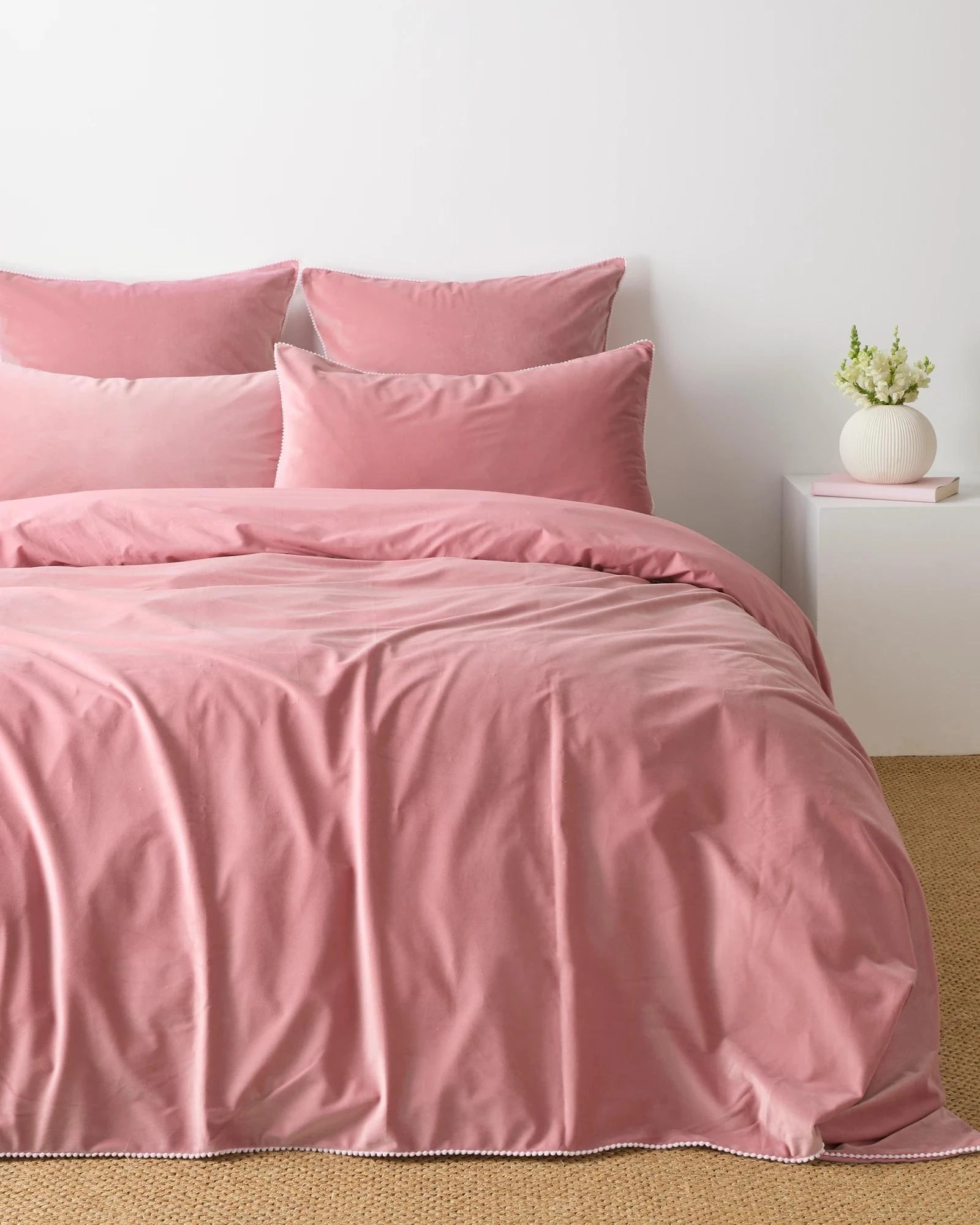 1 Target Alia Velvet Quilt Cover Set - Super King Bed - Pink, 1 of 3