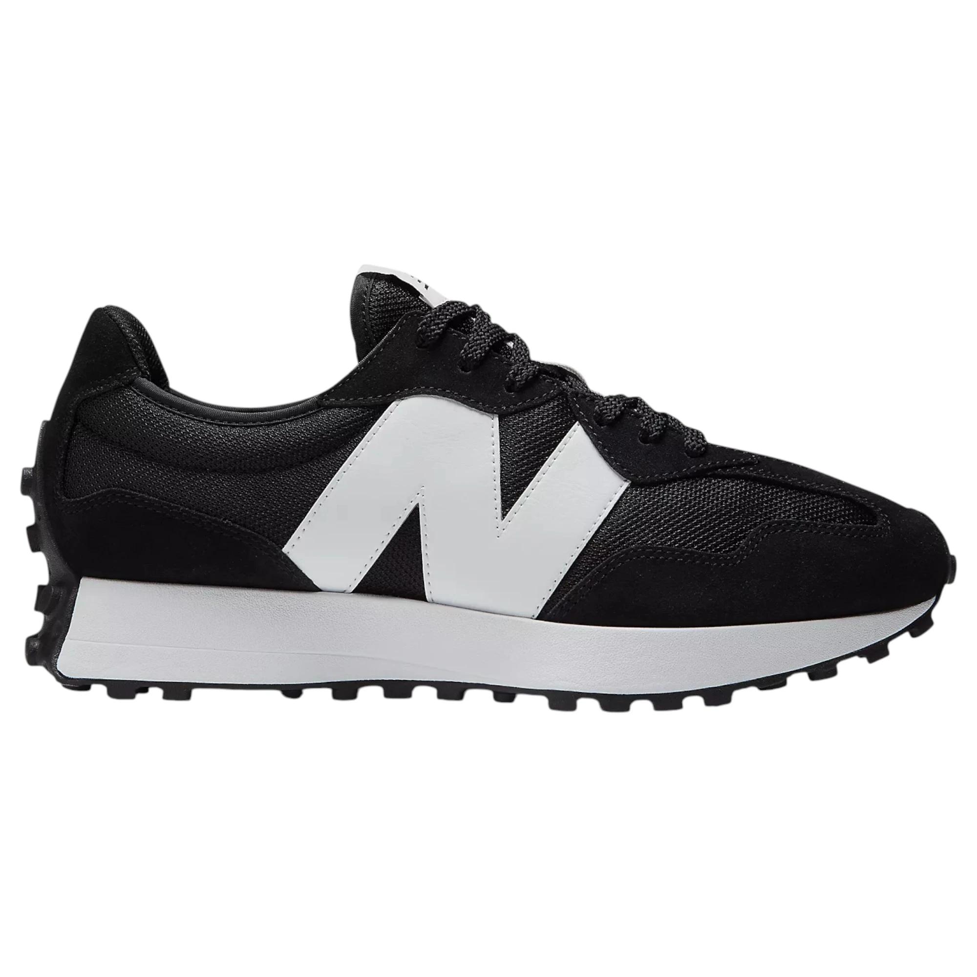 2 New Balance Mens 327 Athletic Shoes BLACK/WHITE, 2 of 6