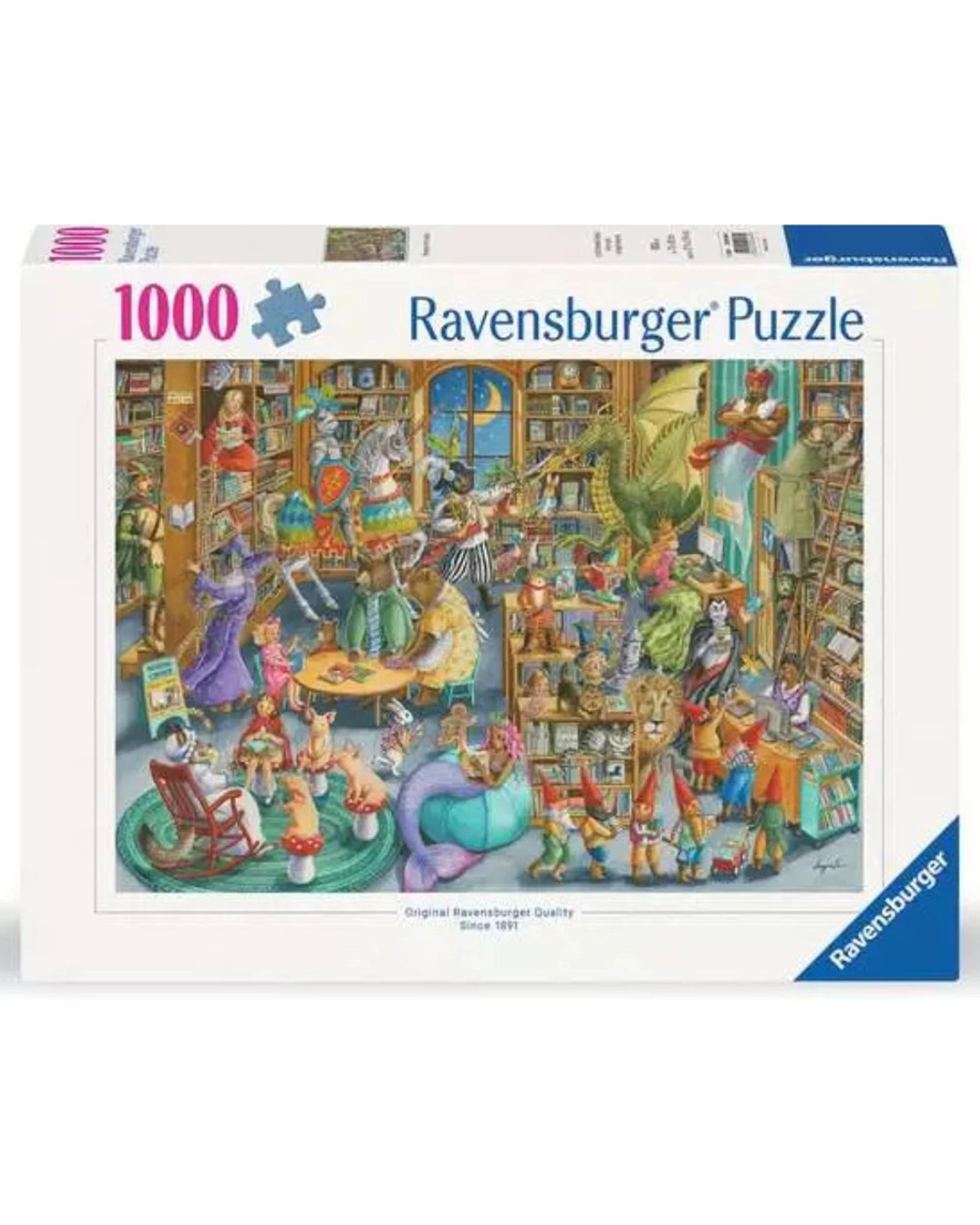 1 Ravensburger Midnight At The Library 1000 Piece Jighsaw Puzzle, 1 of 2