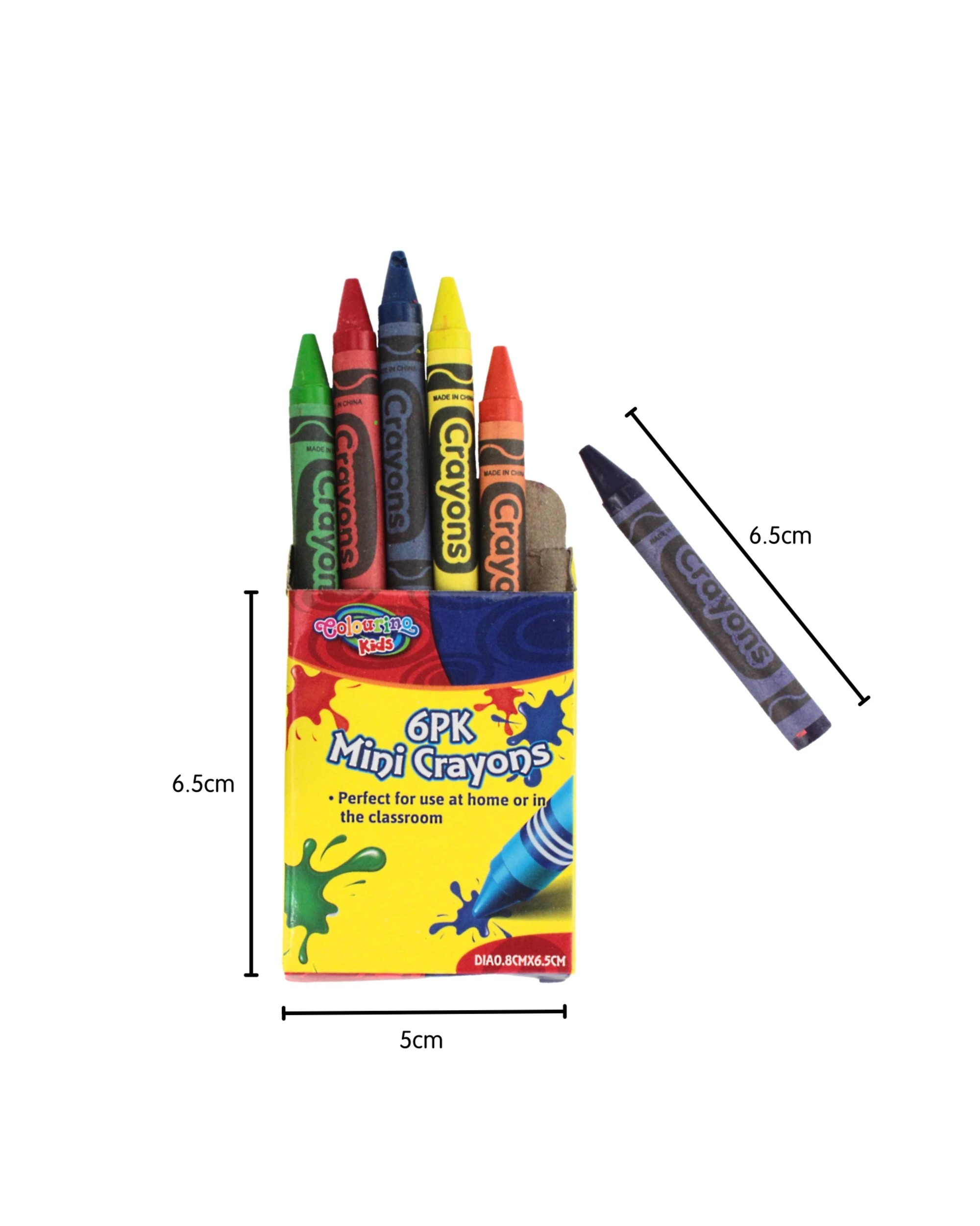 2 Colouring Kids Mini Boxed Crayons Bulk Buy 48 Packs, 2 of 3