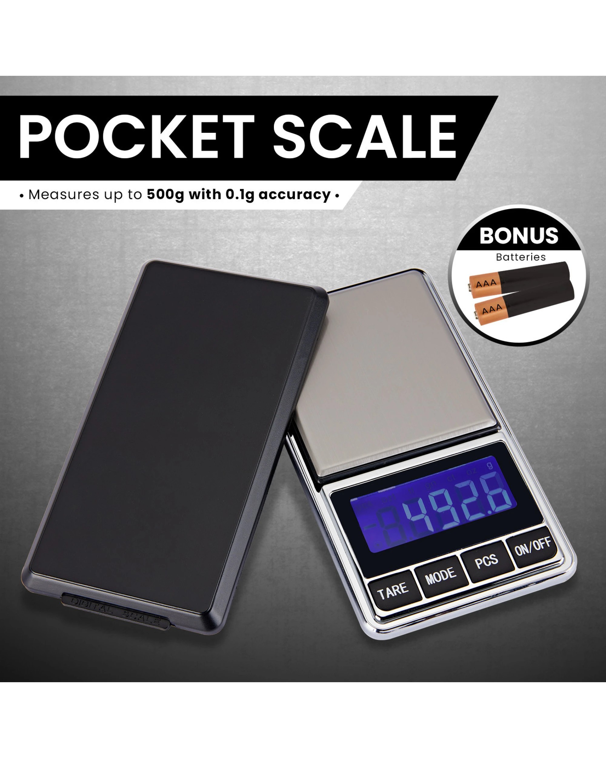 6 Digital Electronic Pocket Scales 500gm X 0.1gm, 6 of 6