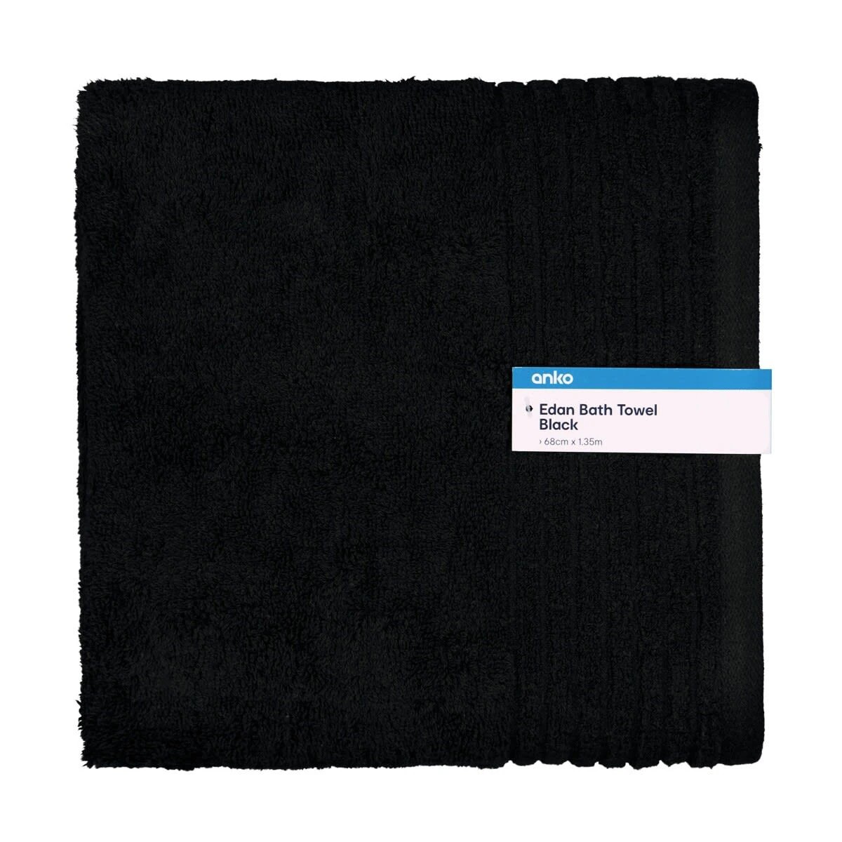 5 Edan Cotton Bath Towel - Black, 5 of 6