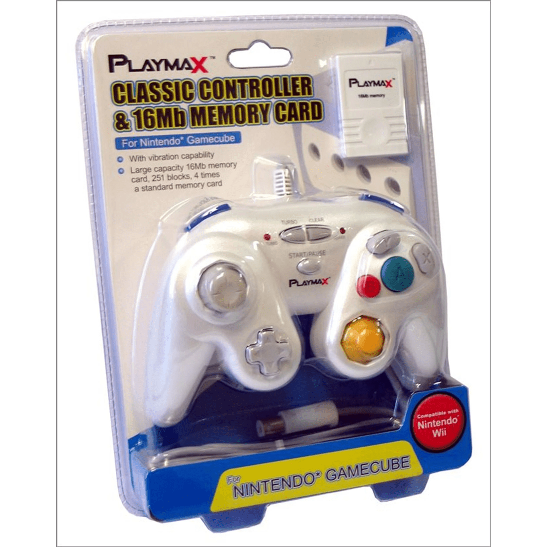 2 Playmax Classic Controller with 16MB Memory Card for Wii and Gamecube, 2 of 4