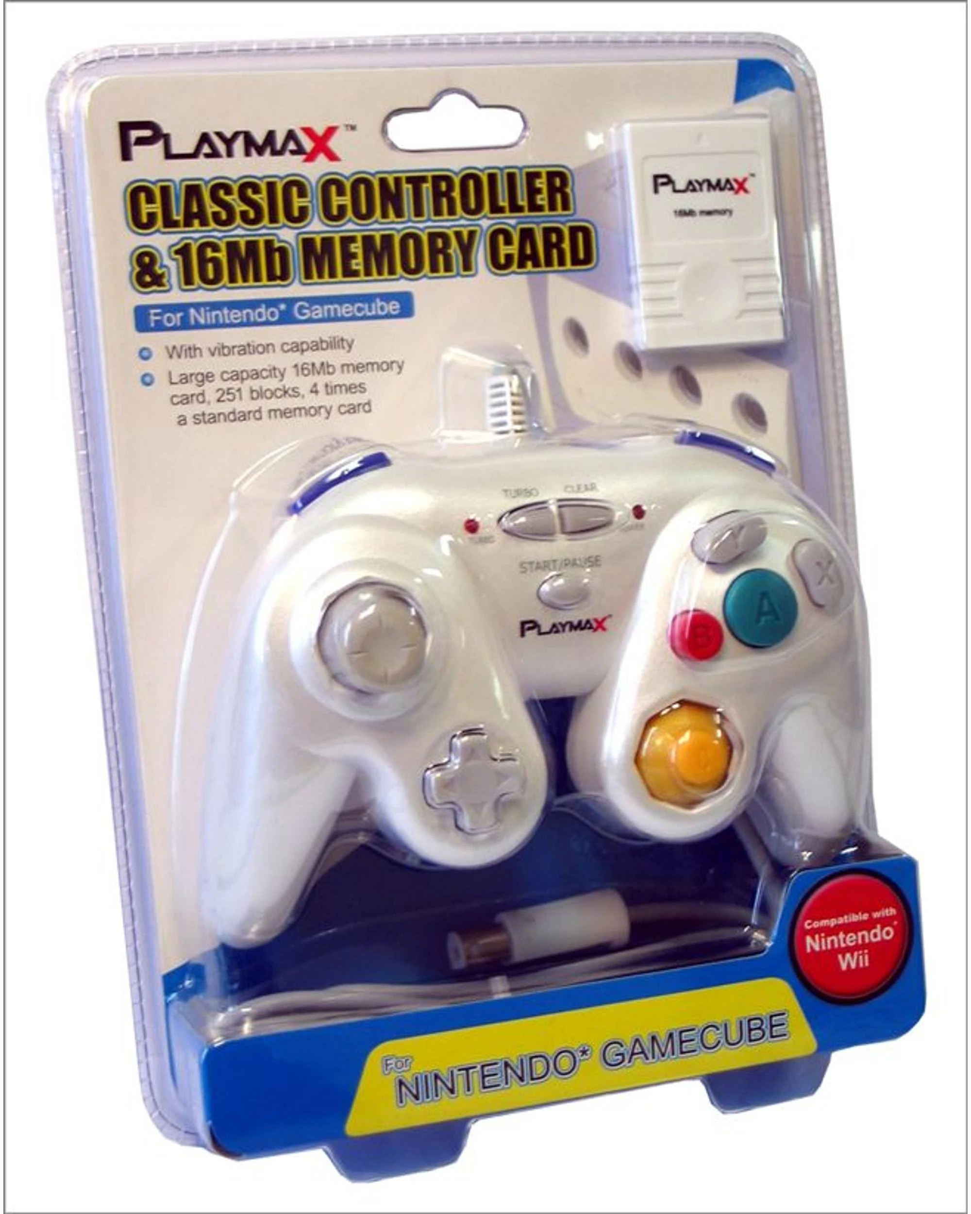 2 Playmax Classic Controller with 16MB Memory Card for Wii and Gamecube, 2 of 4