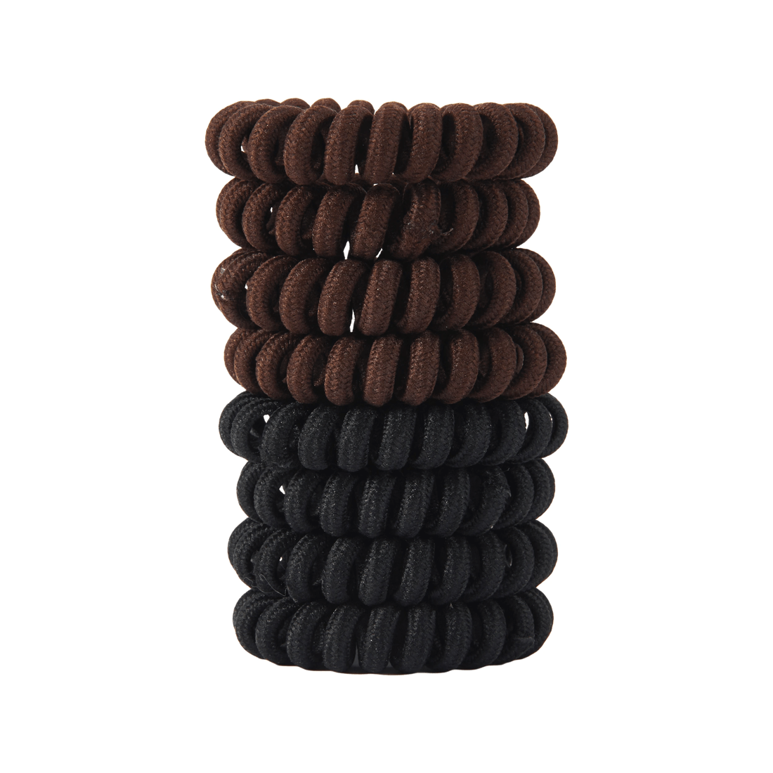 3 OXX Haircare 8 Piece Spiral Hair Elastics - Black and brown, 3 of 4