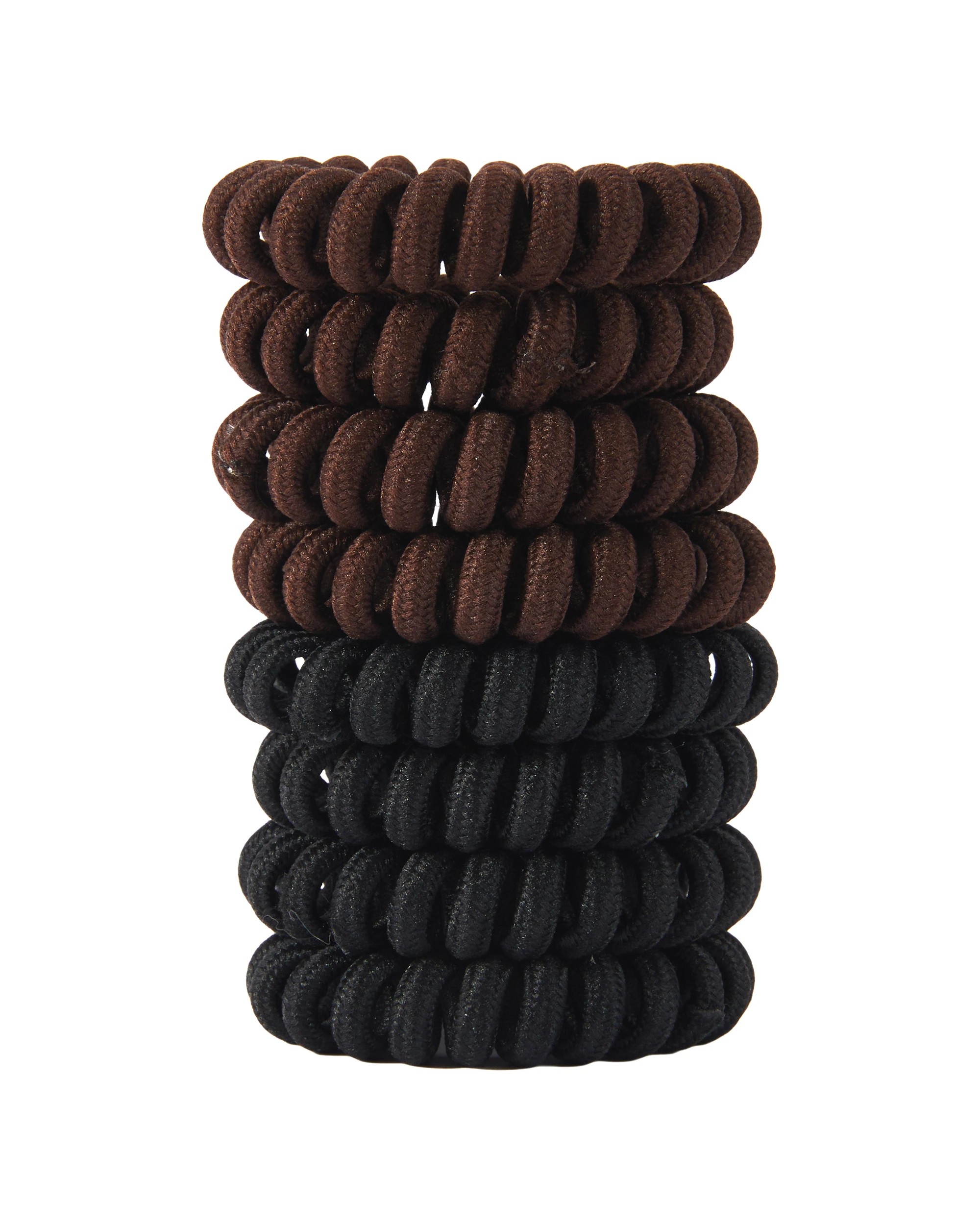 3 OXX Haircare 8 Piece Spiral Hair Elastics - Black and brown, 3 of 4