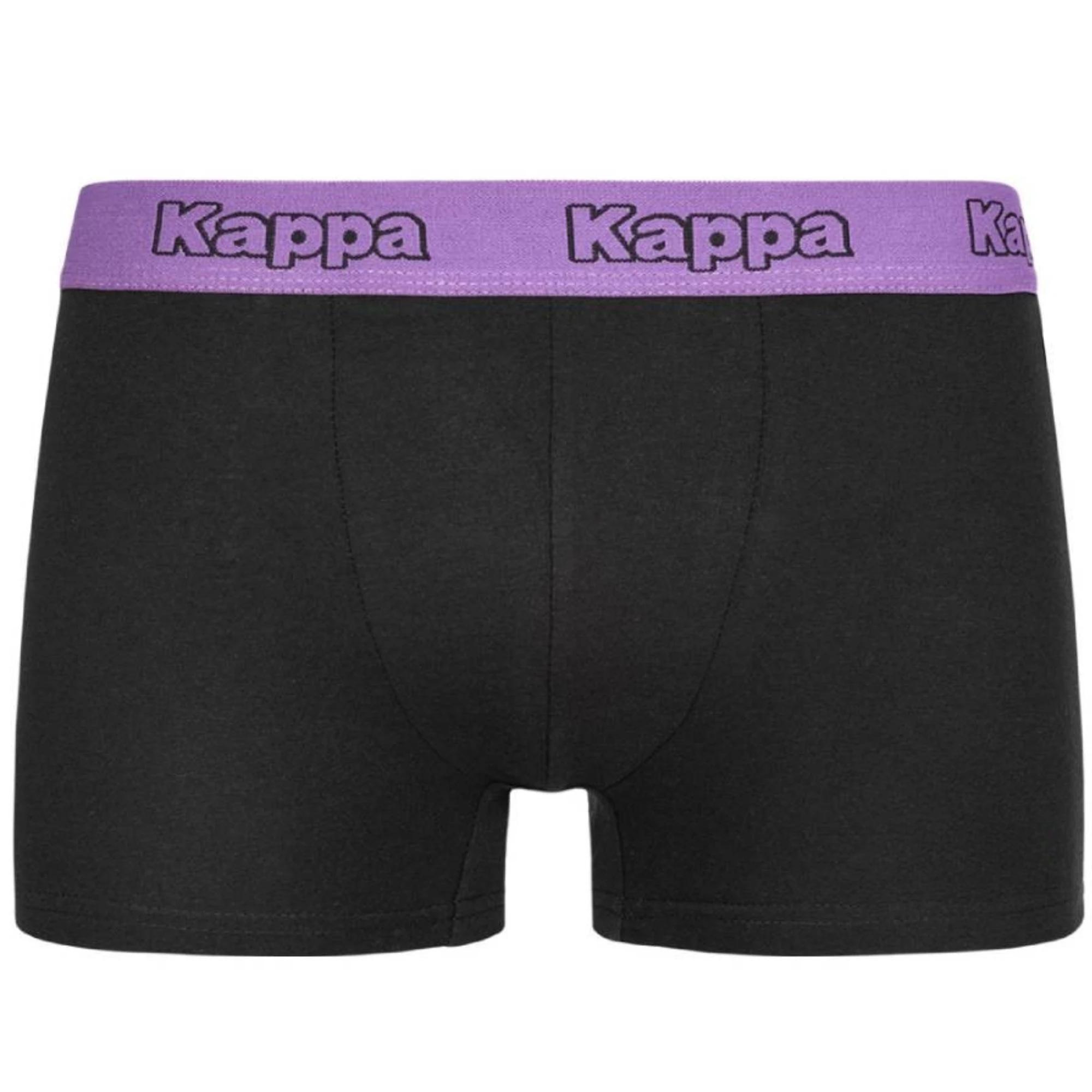7 Kappa 10 Pack Mens Boxer Shorts Comfy Trunks Black/Violet BLACK/VIOLET, 7 of 7